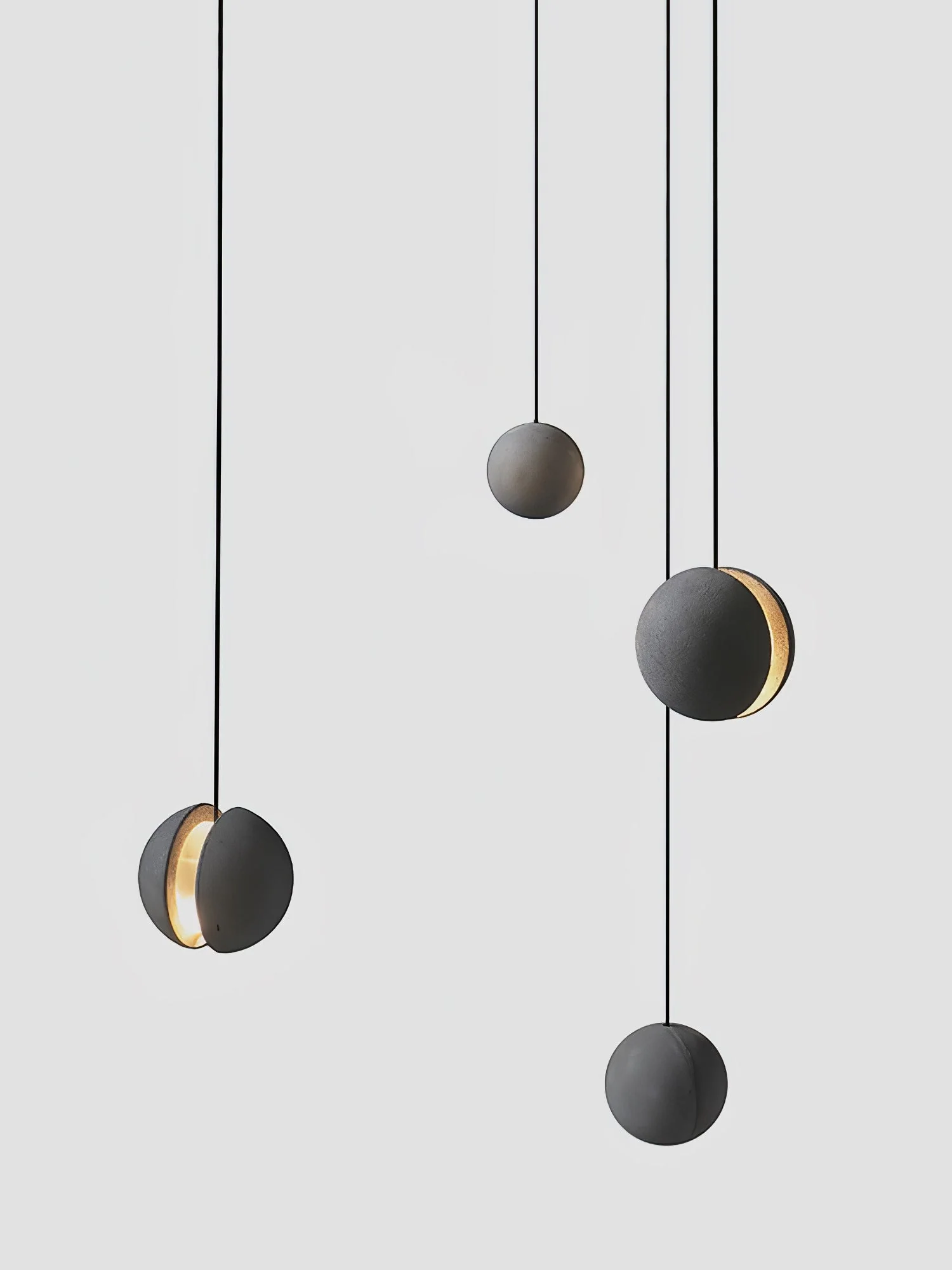 Solara Pendant Lamp Concrete Sphere Moon Minimalist - Image 86