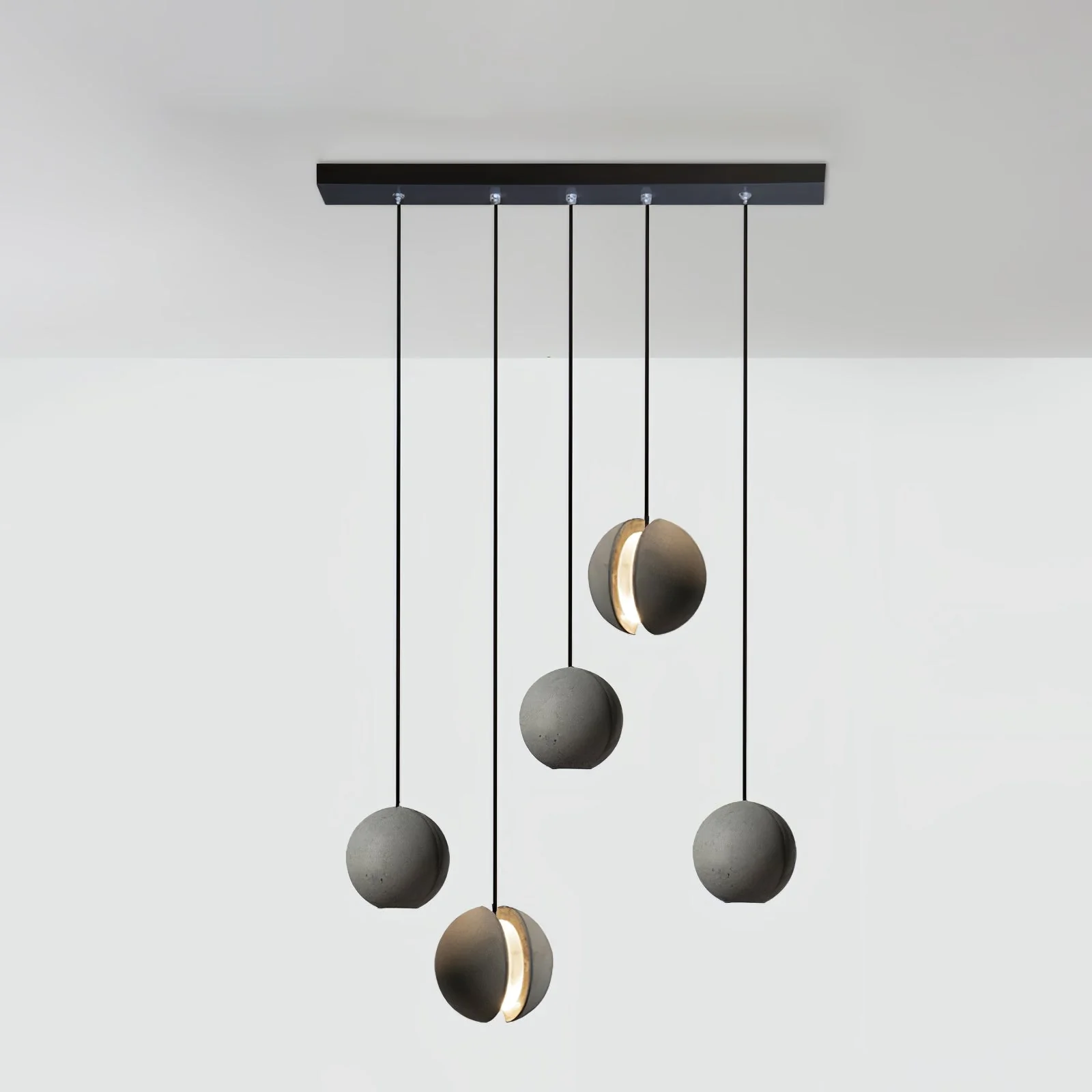 Solara Pendant Lamp Concrete Sphere Moon Minimalist - Image 92