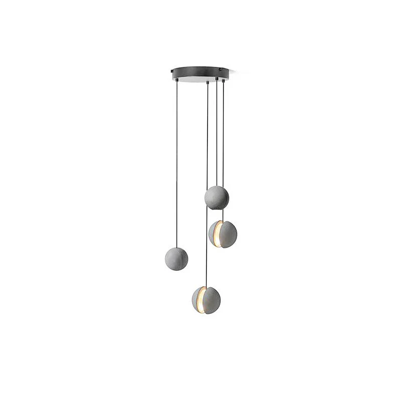 Solara Pendant Lamp Concrete Sphere Moon Minimalist - Image 98