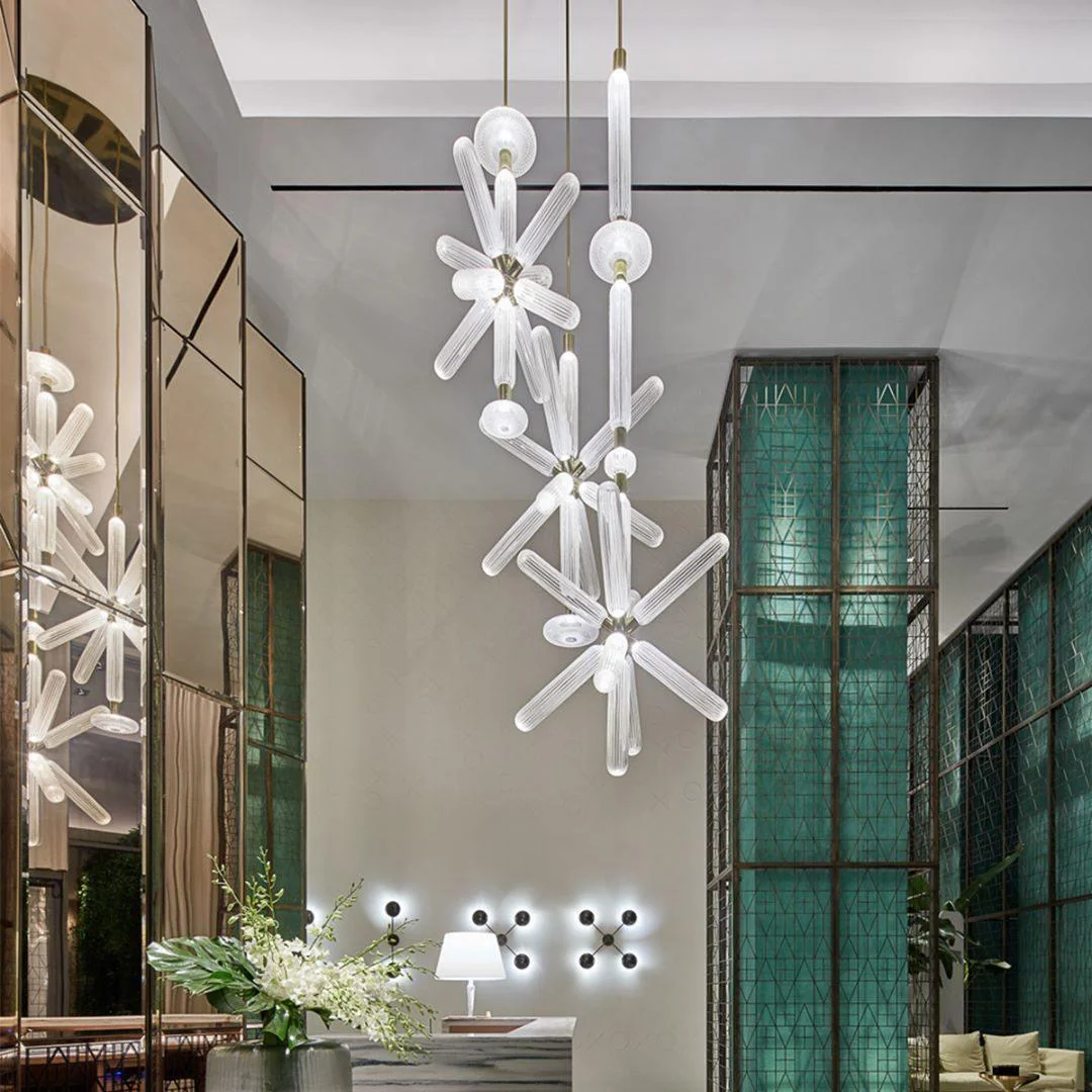 Solara Pendant Lamp Crystal Cylinder Cipher Contemporary - Image 11