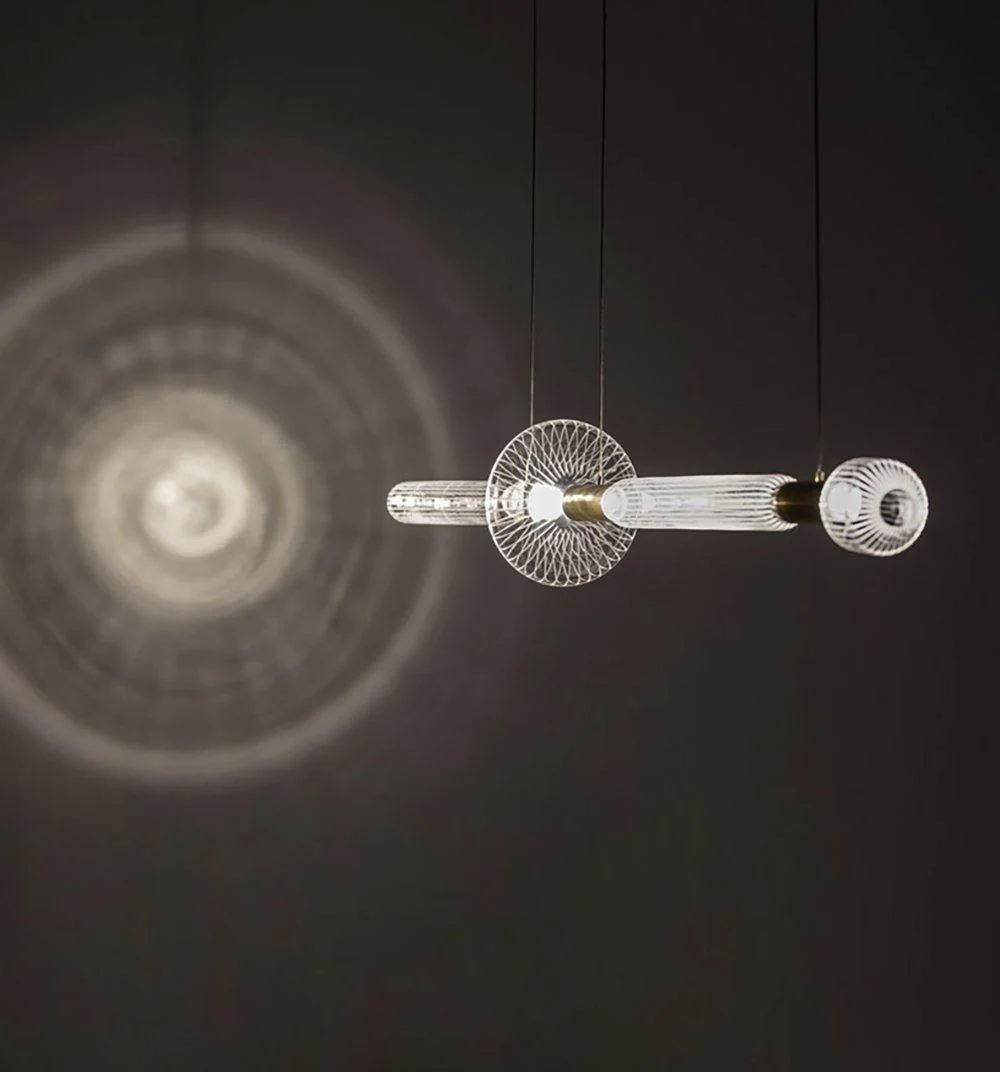 Solara Pendant Lamp Crystal Cylinder Cipher Contemporary - Image 14