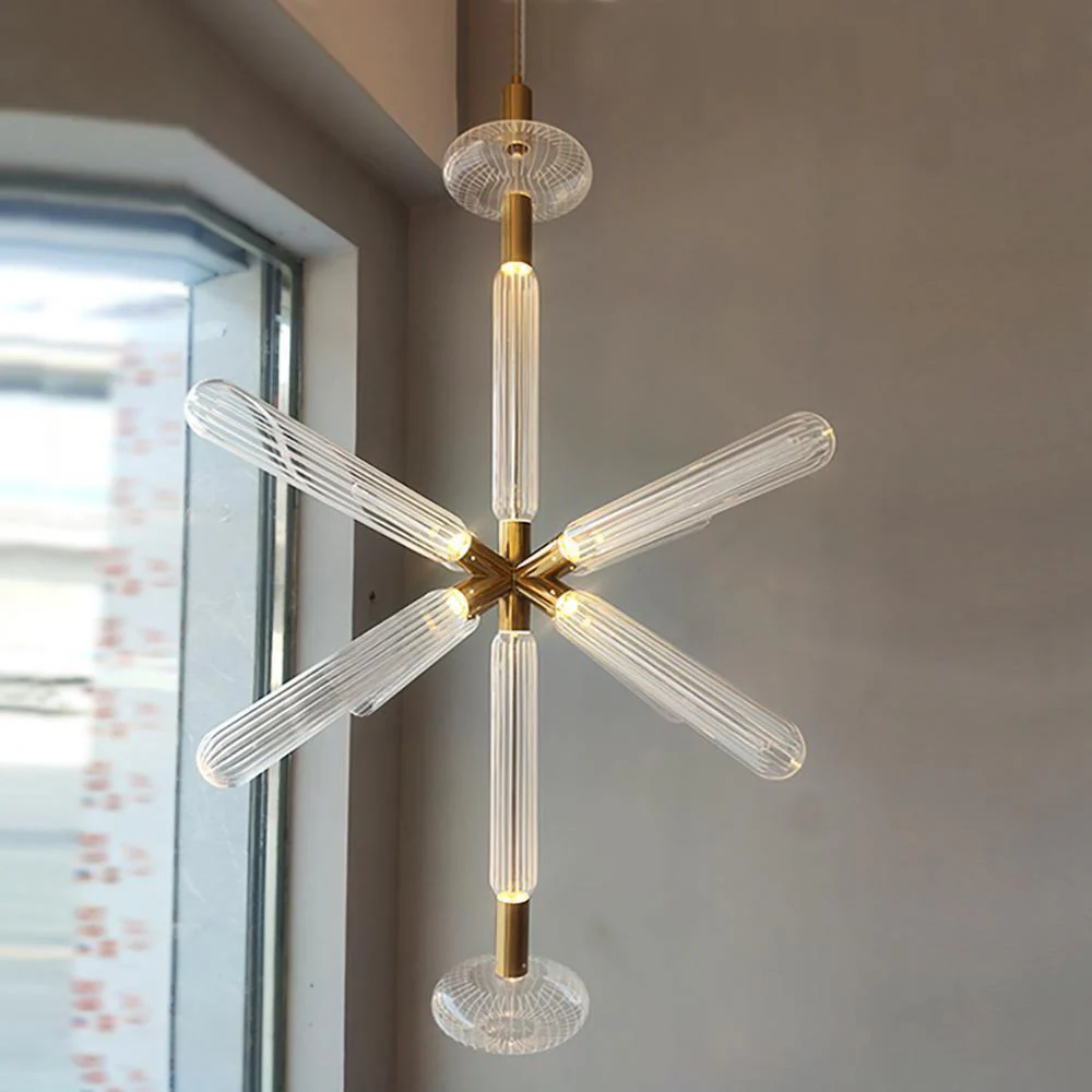 Solara Pendant Lamp Crystal Cylinder Cipher Contemporary - Image 15