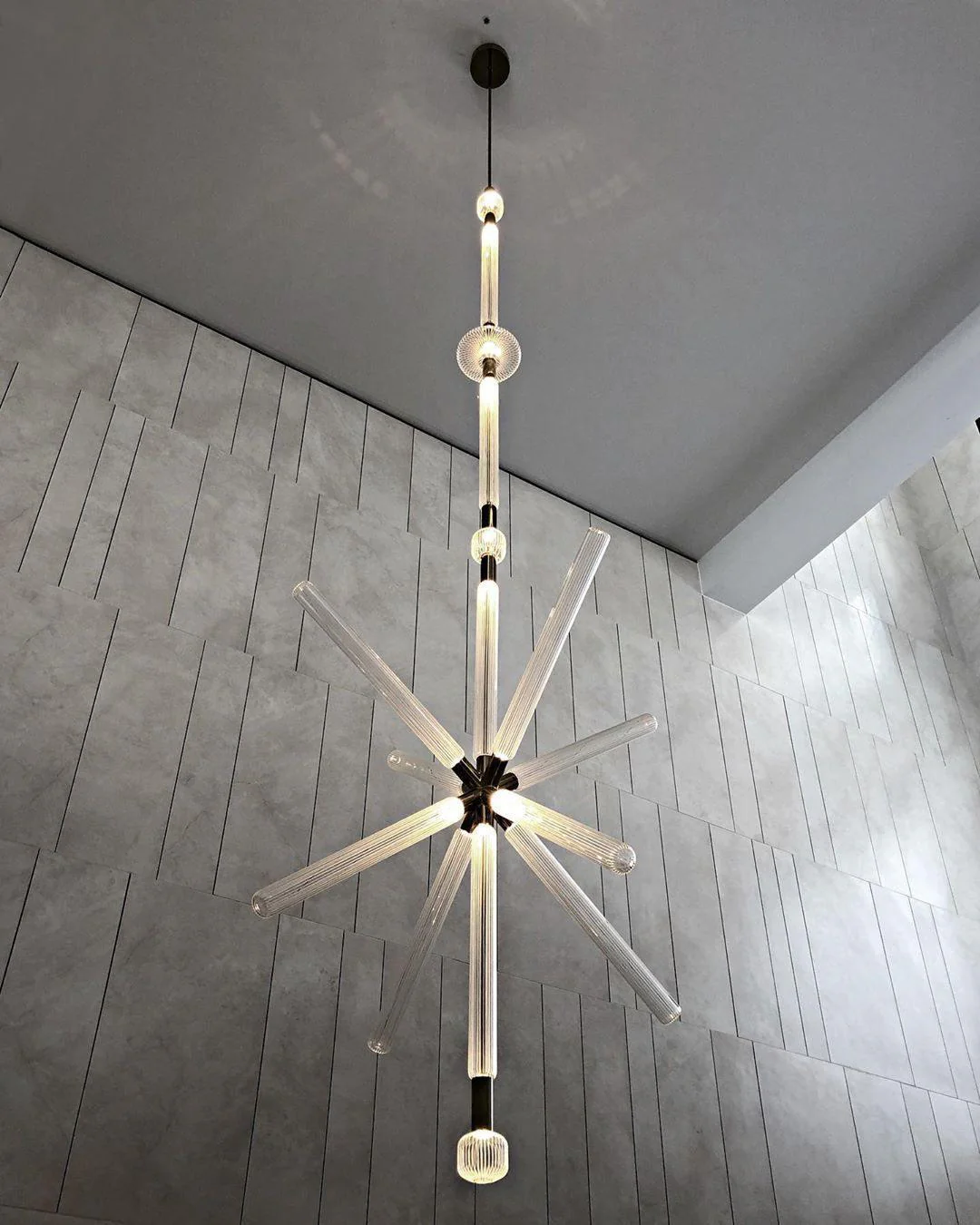 Solara Pendant Lamp Crystal Cylinder Cipher Contemporary - Image 17