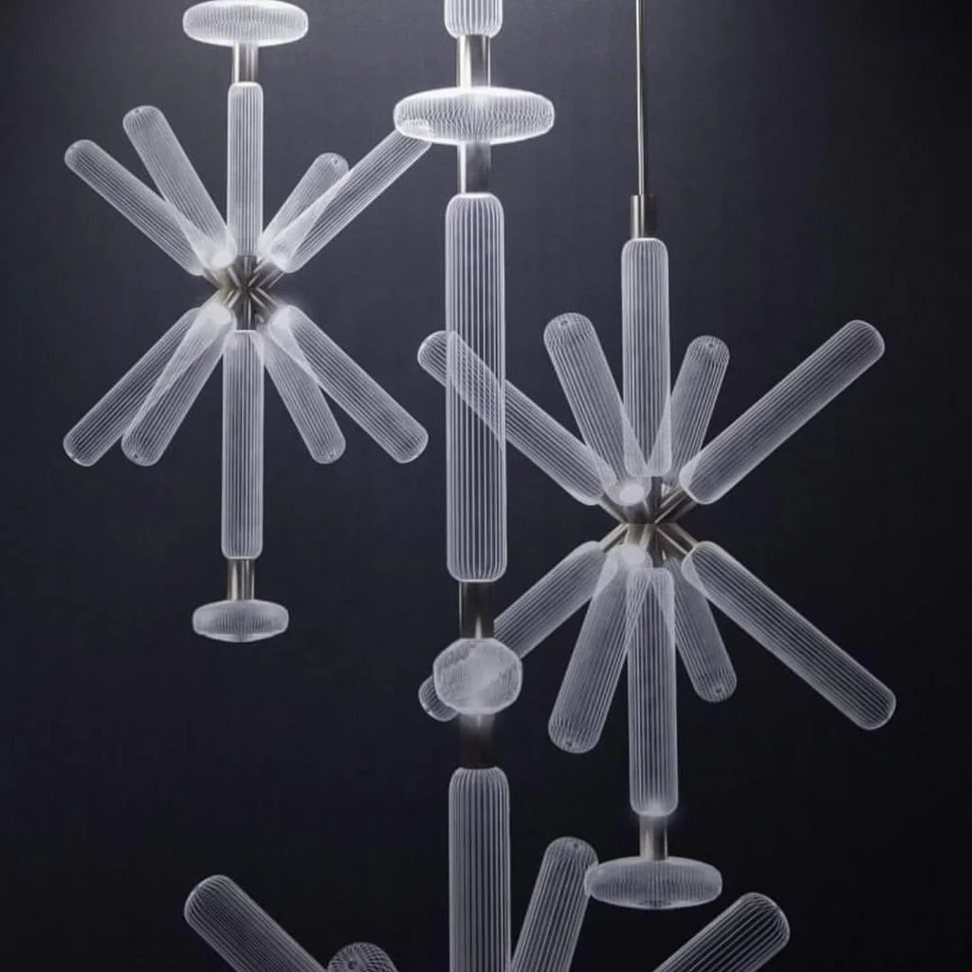 Solara Pendant Lamp Crystal Cylinder Cipher Contemporary - Image 19