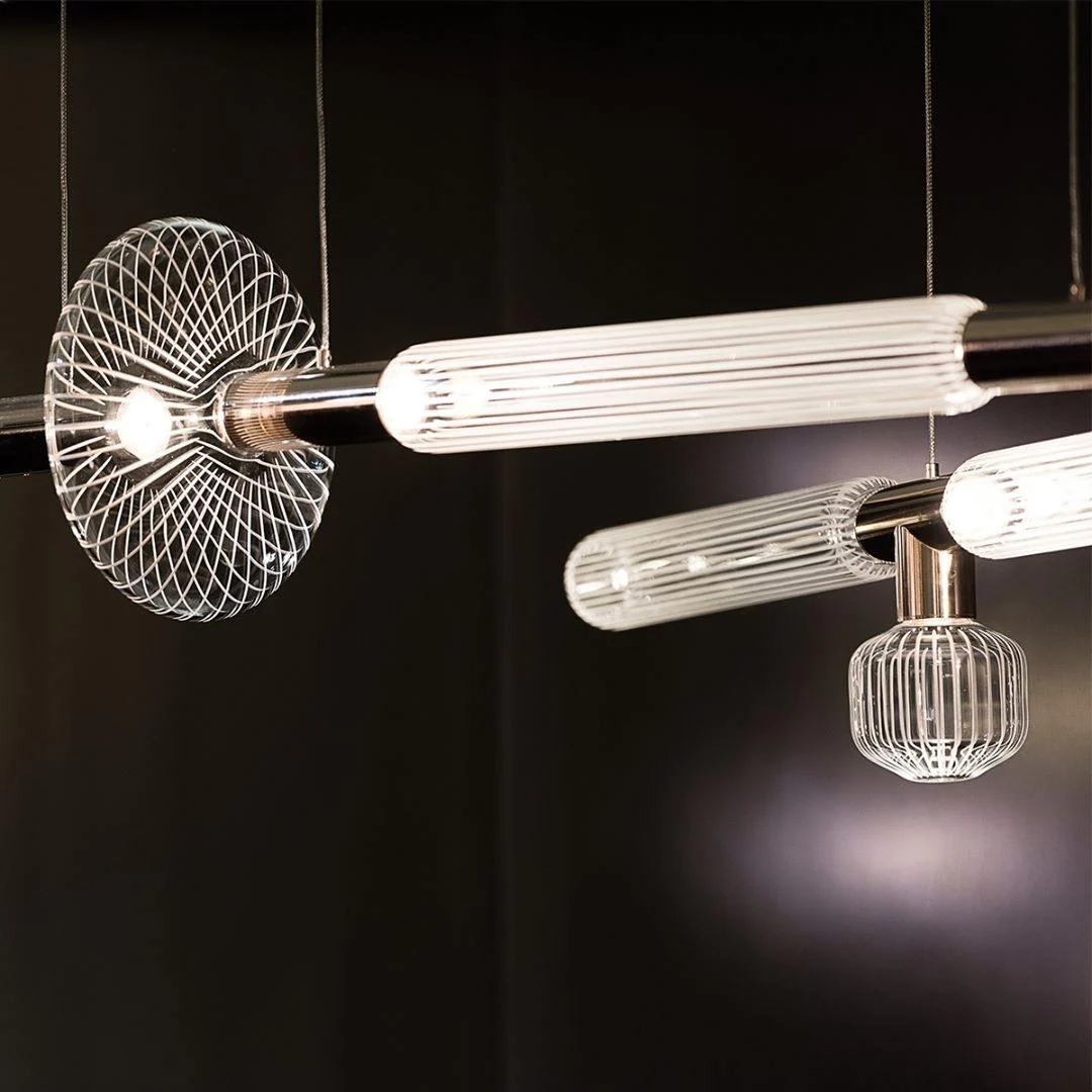 Solara Pendant Lamp Crystal Cylinder Cipher Contemporary - Image 25