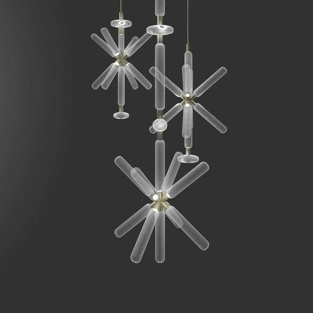 Solara Pendant Lamp Crystal Cylinder Cipher Contemporary - Image 44