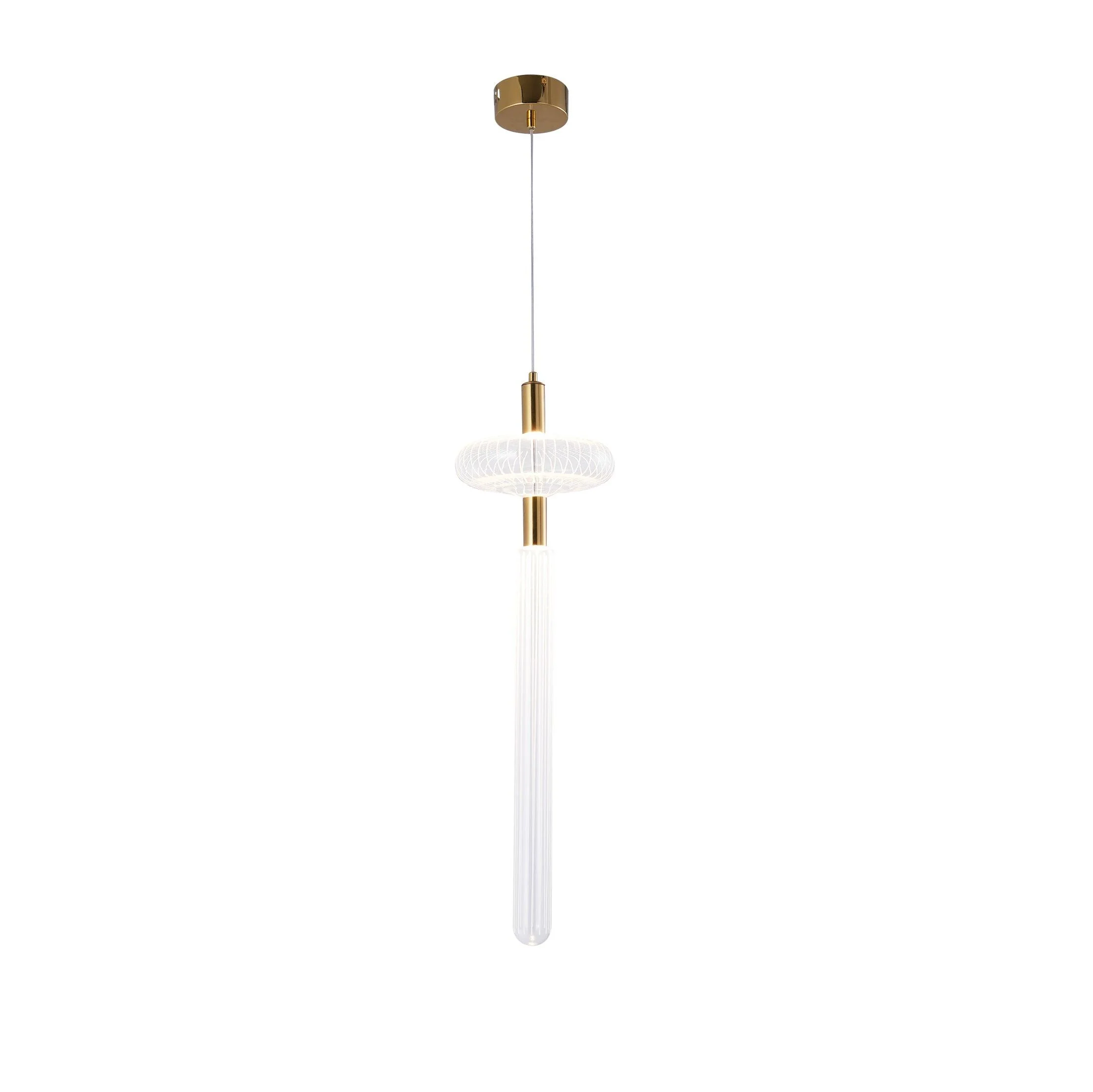 Solara Pendant Lamp Crystal Cylinder Cipher Contemporary - Image 58