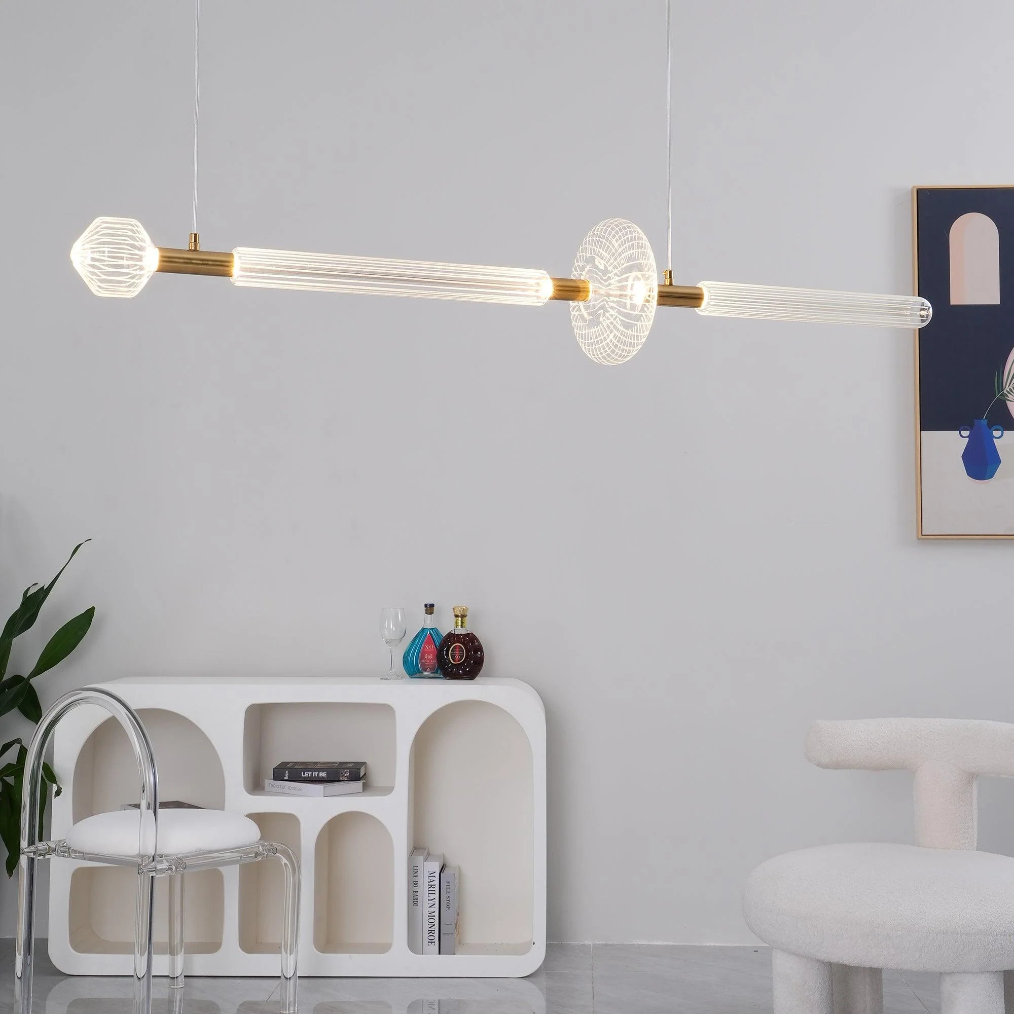 Solara Pendant Lamp Crystal Cylinder Cipher Contemporary - Image 62