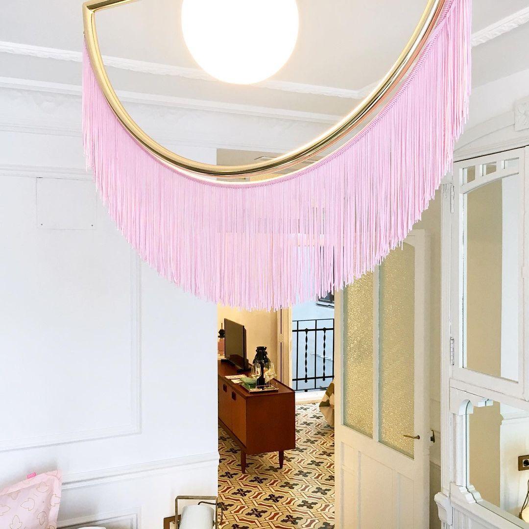 Solara Pendant Lamp Fabric Fringe Globe Retro Bohemian - Image 22