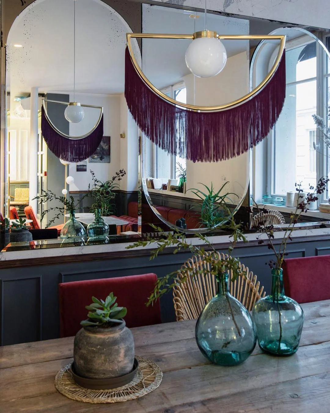 Solara Pendant Lamp Fabric Fringe Globe Retro Bohemian - Image 31