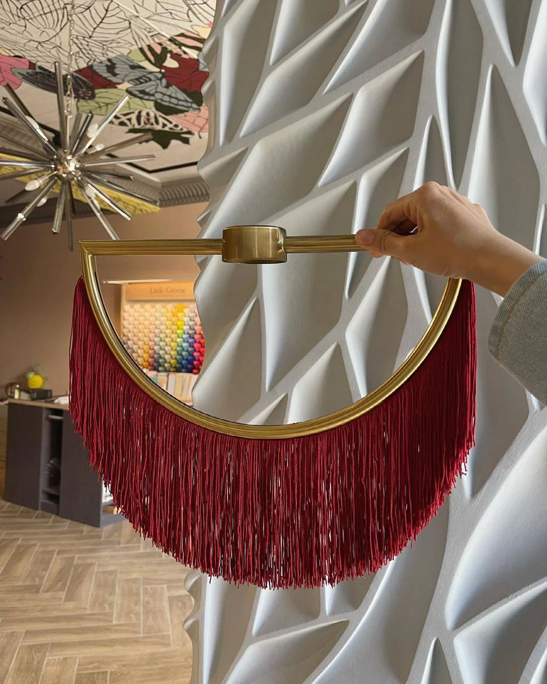 Solara Pendant Lamp Fabric Fringe Globe Retro Bohemian - Image 59