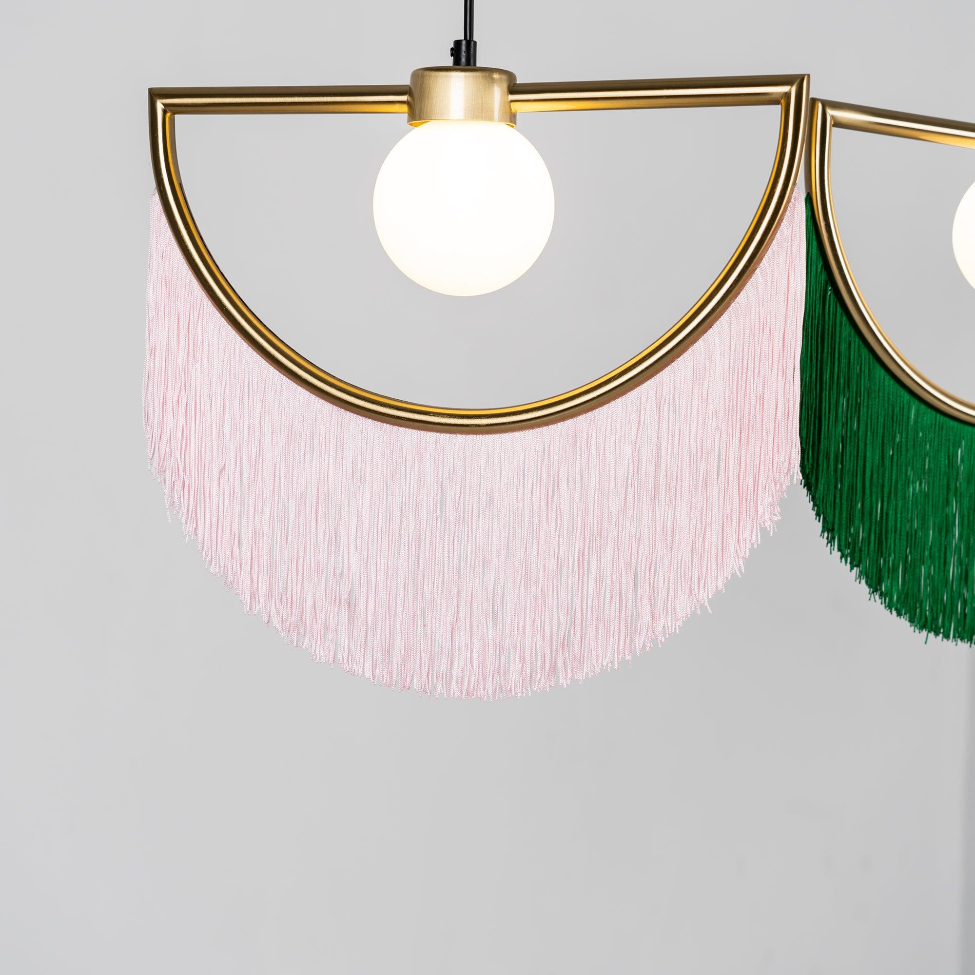 Solara Pendant Lamp Fabric Fringe Globe Retro Bohemian - Image 81