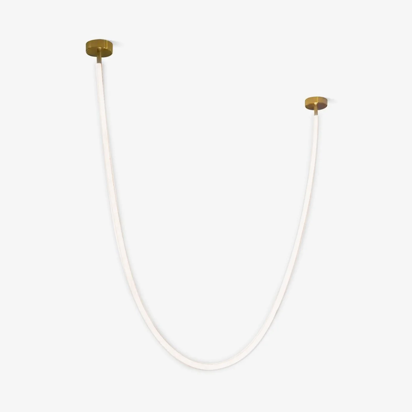 Solara Pendant Lamp Flexible Curve Silicone Brass