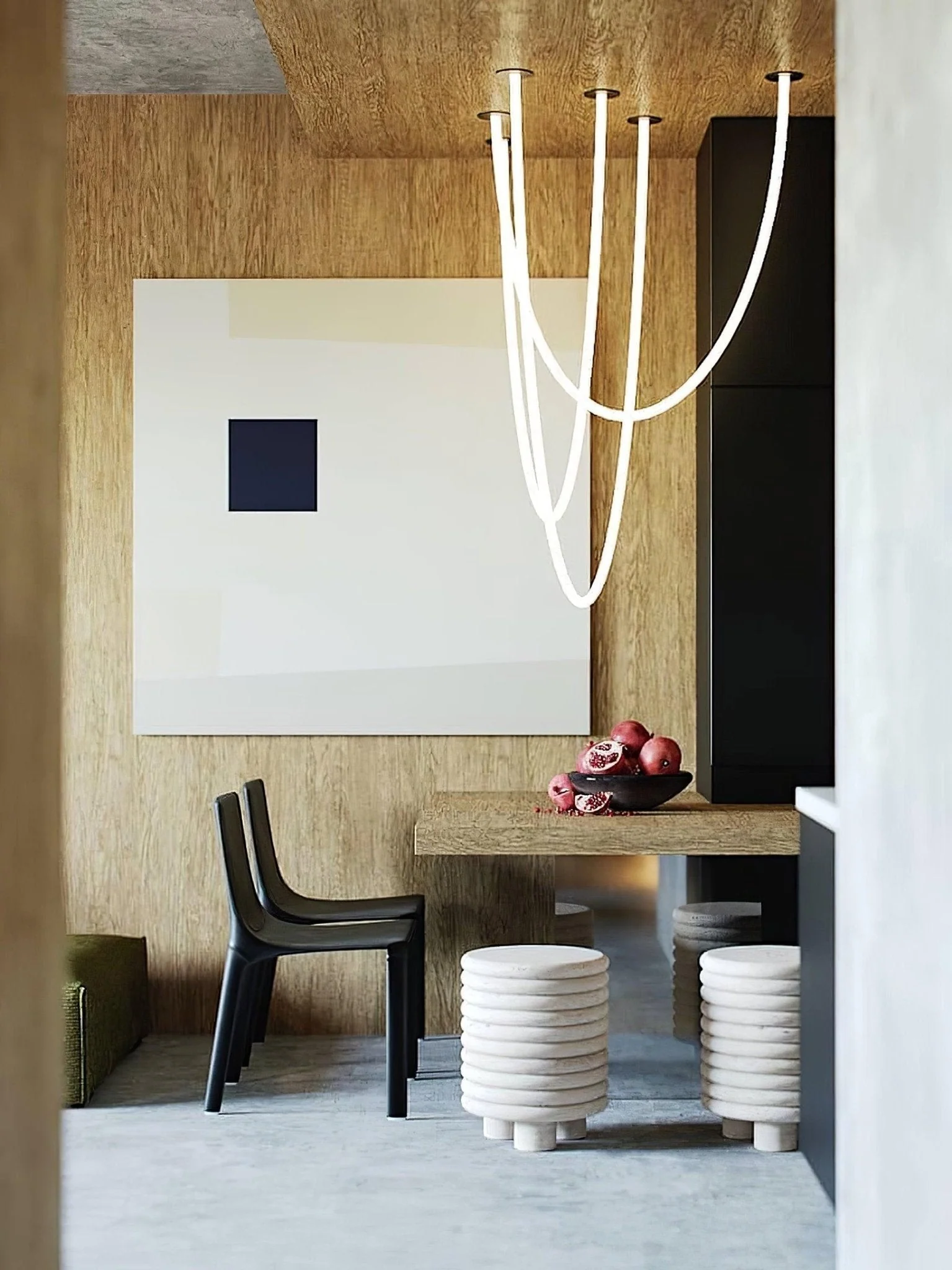 Solara Pendant Lamp Flexible Curve Silicone Brass - Image 29