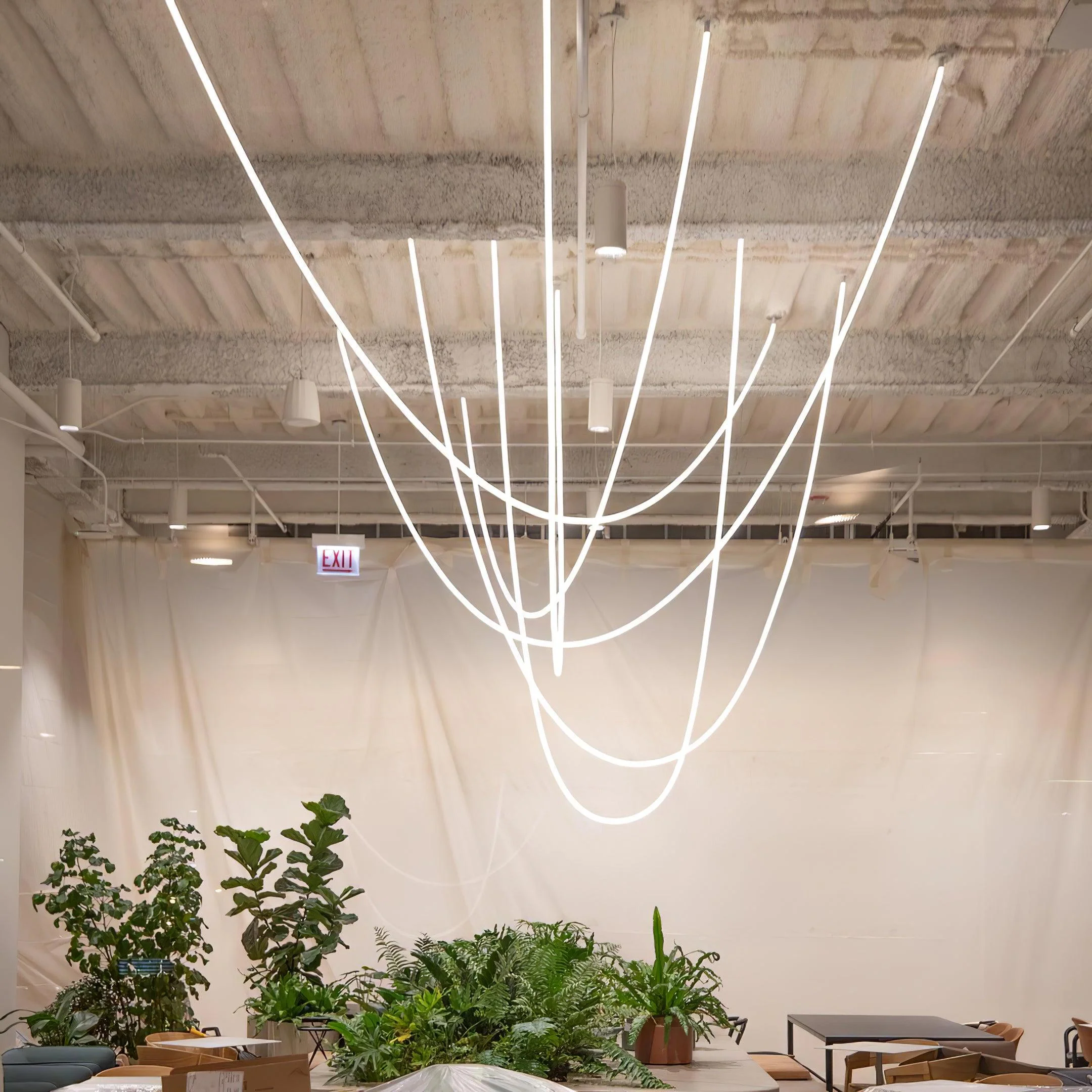 Solara Pendant Lamp Flexible Curve Silicone Brass - Image 35