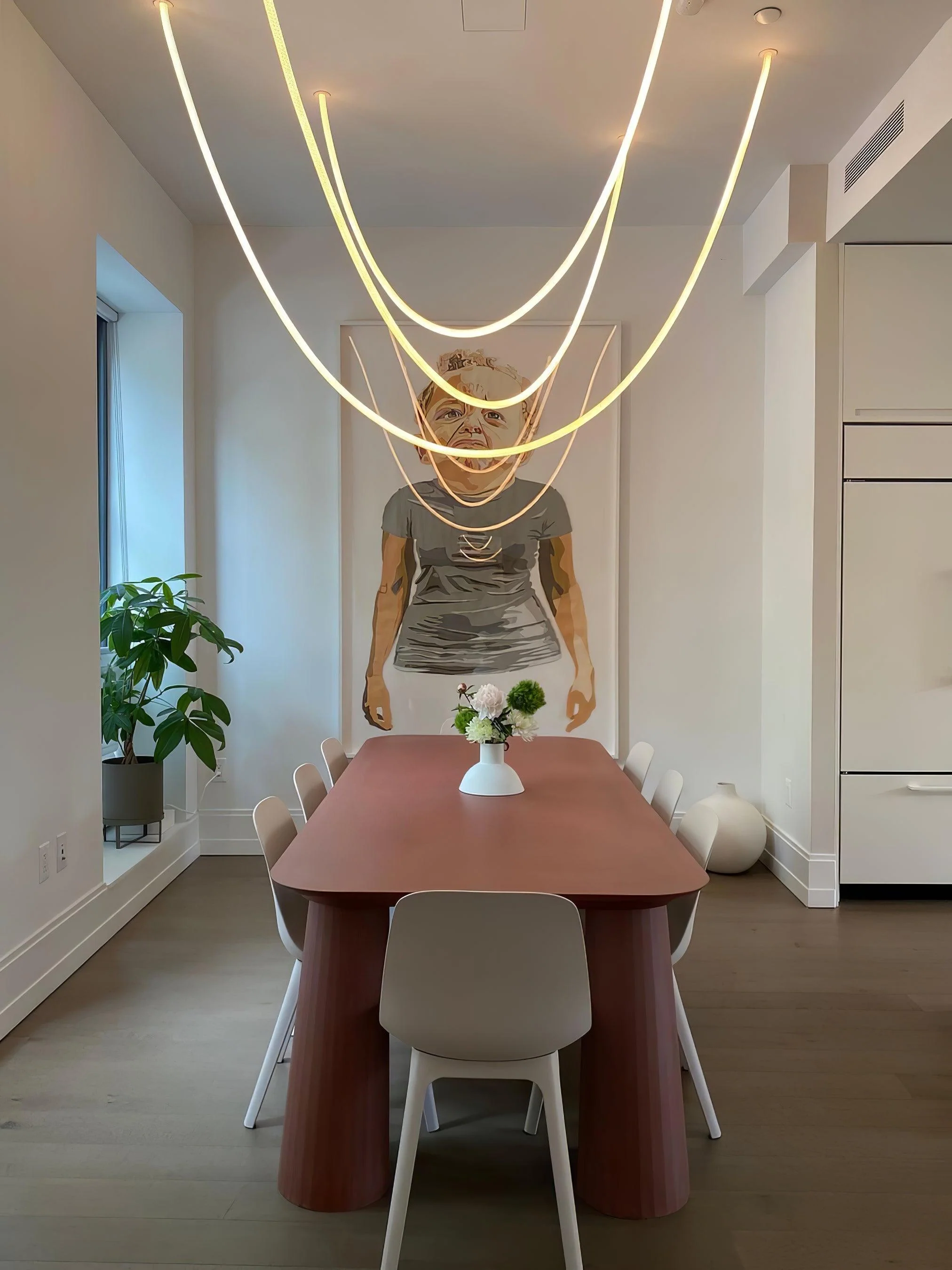 Solara Pendant Lamp Flexible Curve Silicone Brass - Image 44
