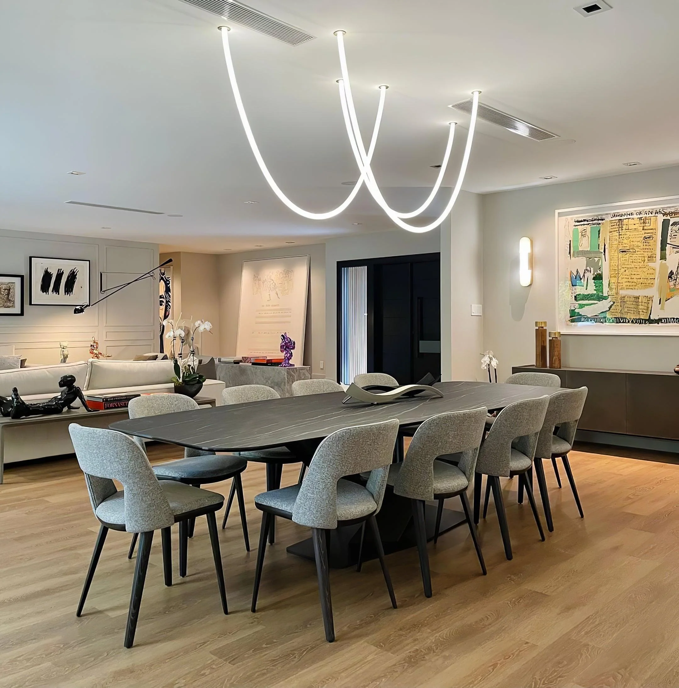 Solara Pendant Lamp Flexible Curve Silicone Brass - Image 53