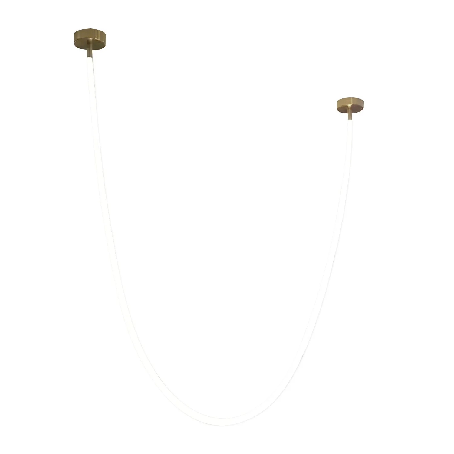 Solara Pendant Lamp Flexible Curve Silicone Brass - Image 62
