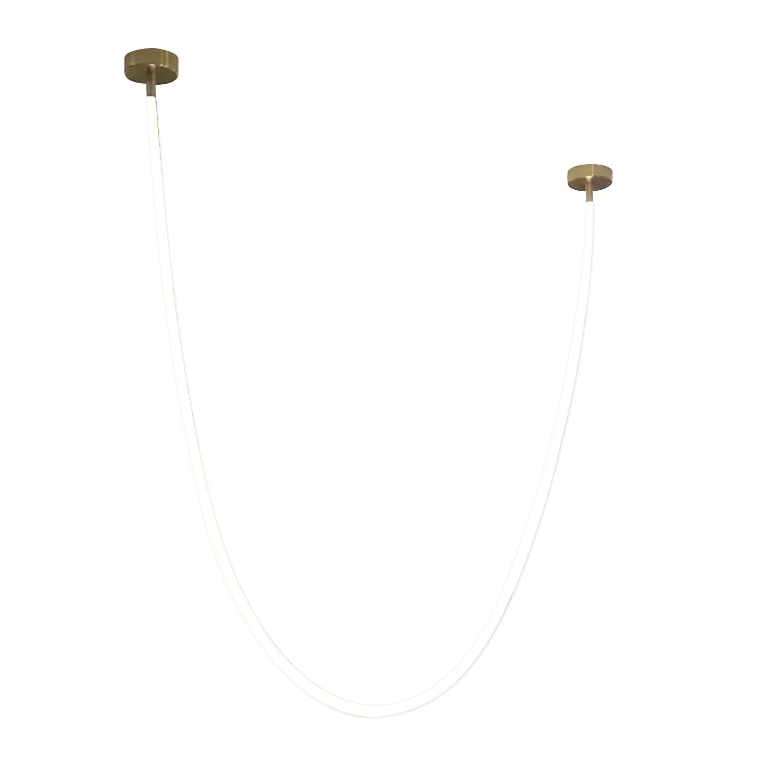 Solara Pendant Lamp Flexible Curve Silicone Brass - Image 63