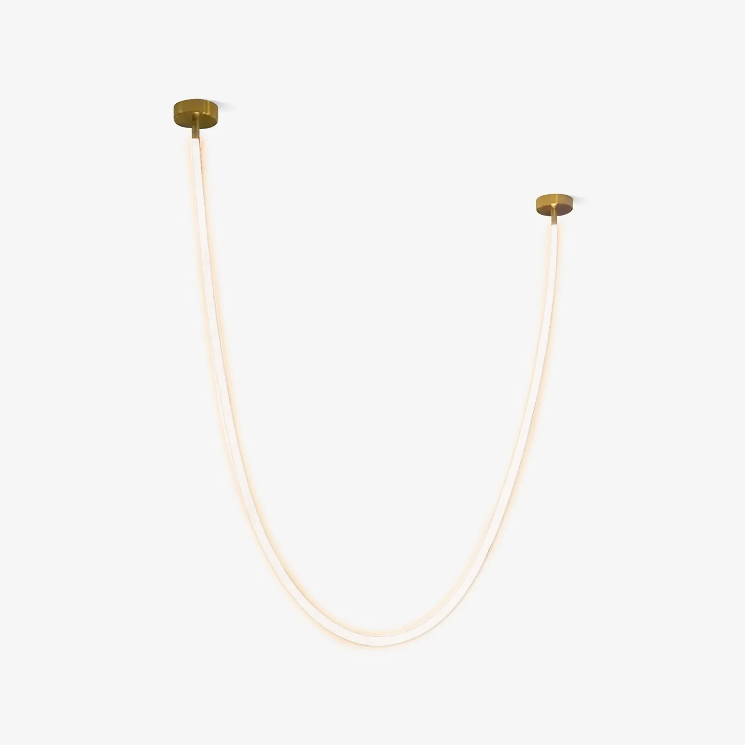 Solara Pendant Lamp Flexible Curve Silicone Brass - Image 66