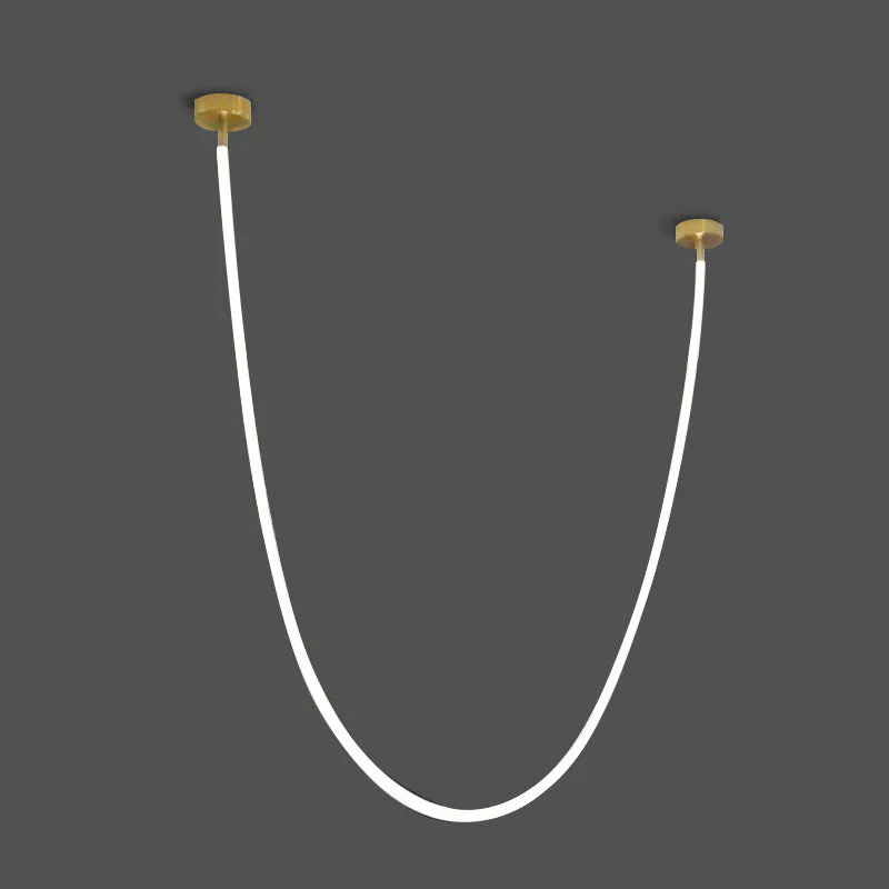 Solara Pendant Lamp Flexible Curve Silicone Brass - Image 68