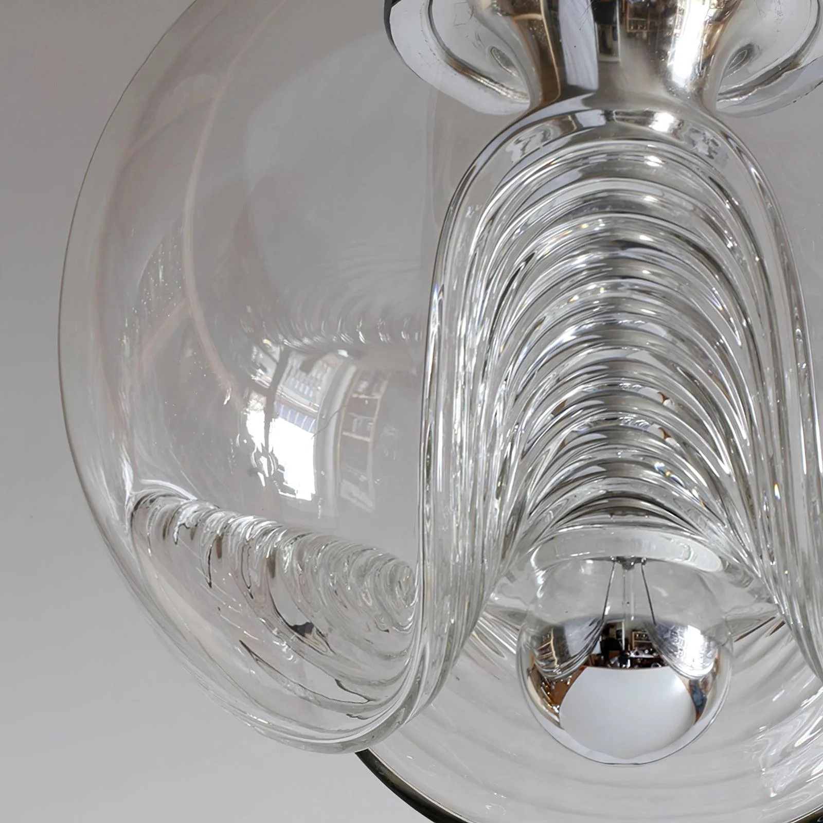 Solara Pendant Lamp Glass Wave Mid Century Vintage - Image 10