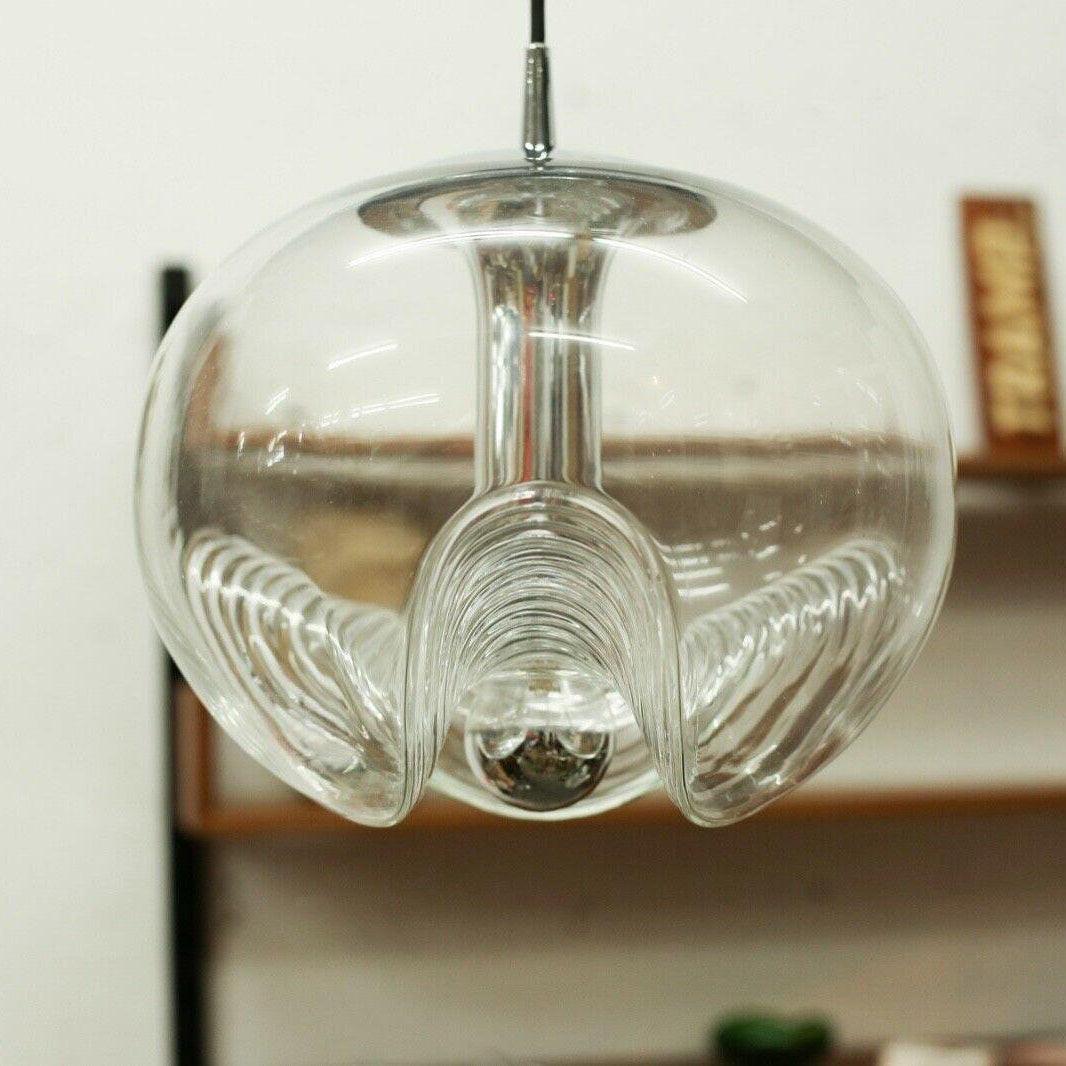 Solara Pendant Lamp Glass Wave Mid Century Vintage - Image 23
