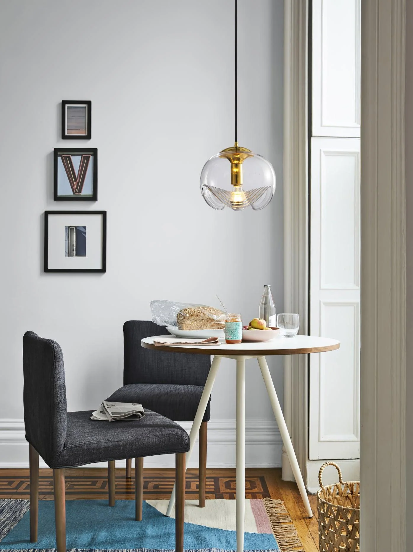 Solara Pendant Lamp Glass Wave Mid Century Vintage - Image 29