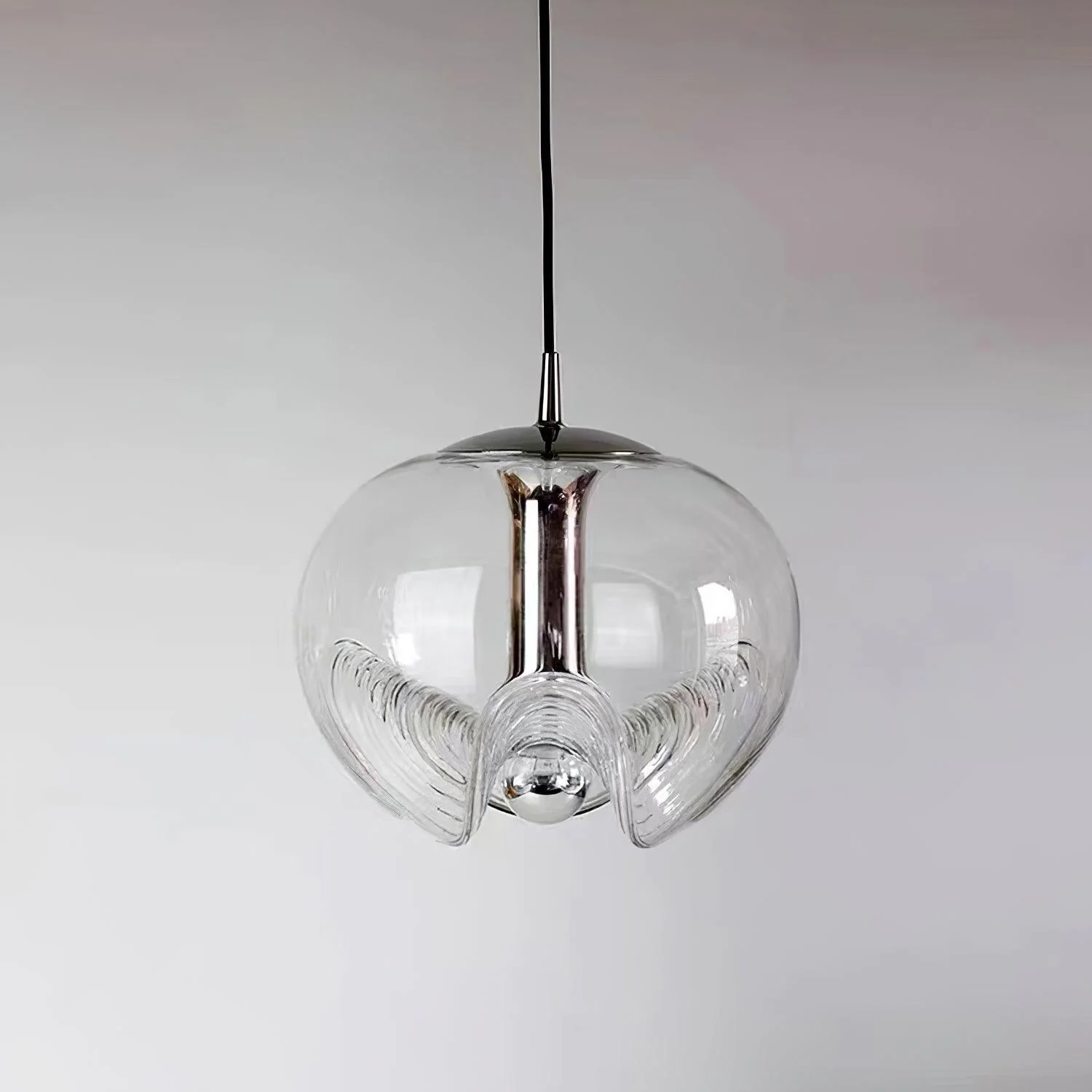 Solara Pendant Lamp Glass Wave Mid Century Vintage - Image 31