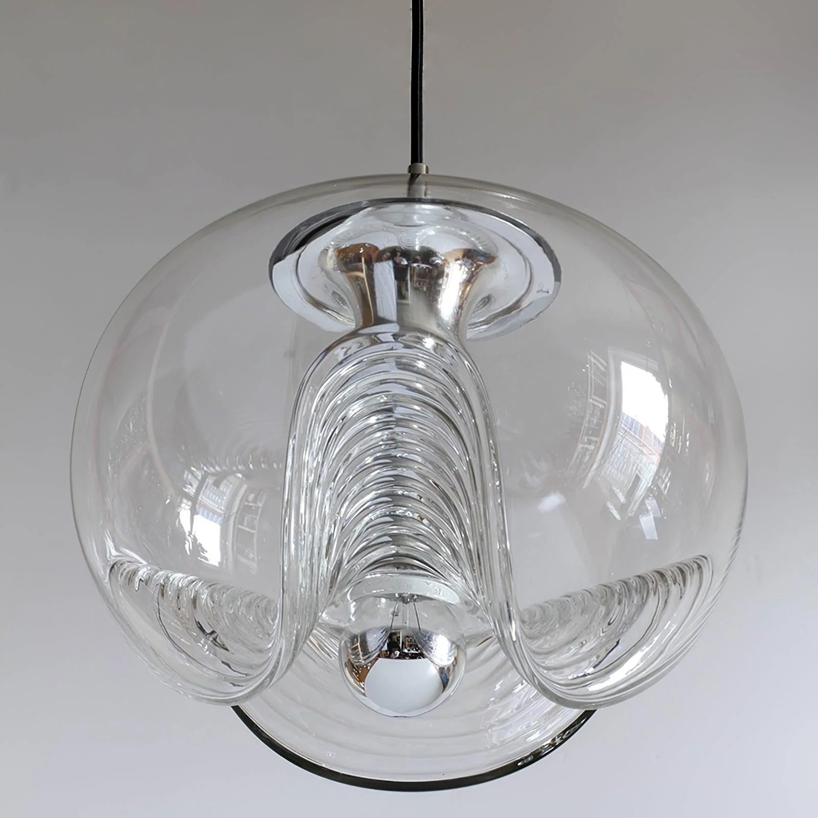 Solara Pendant Lamp Glass Wave Mid Century Vintage - Image 6