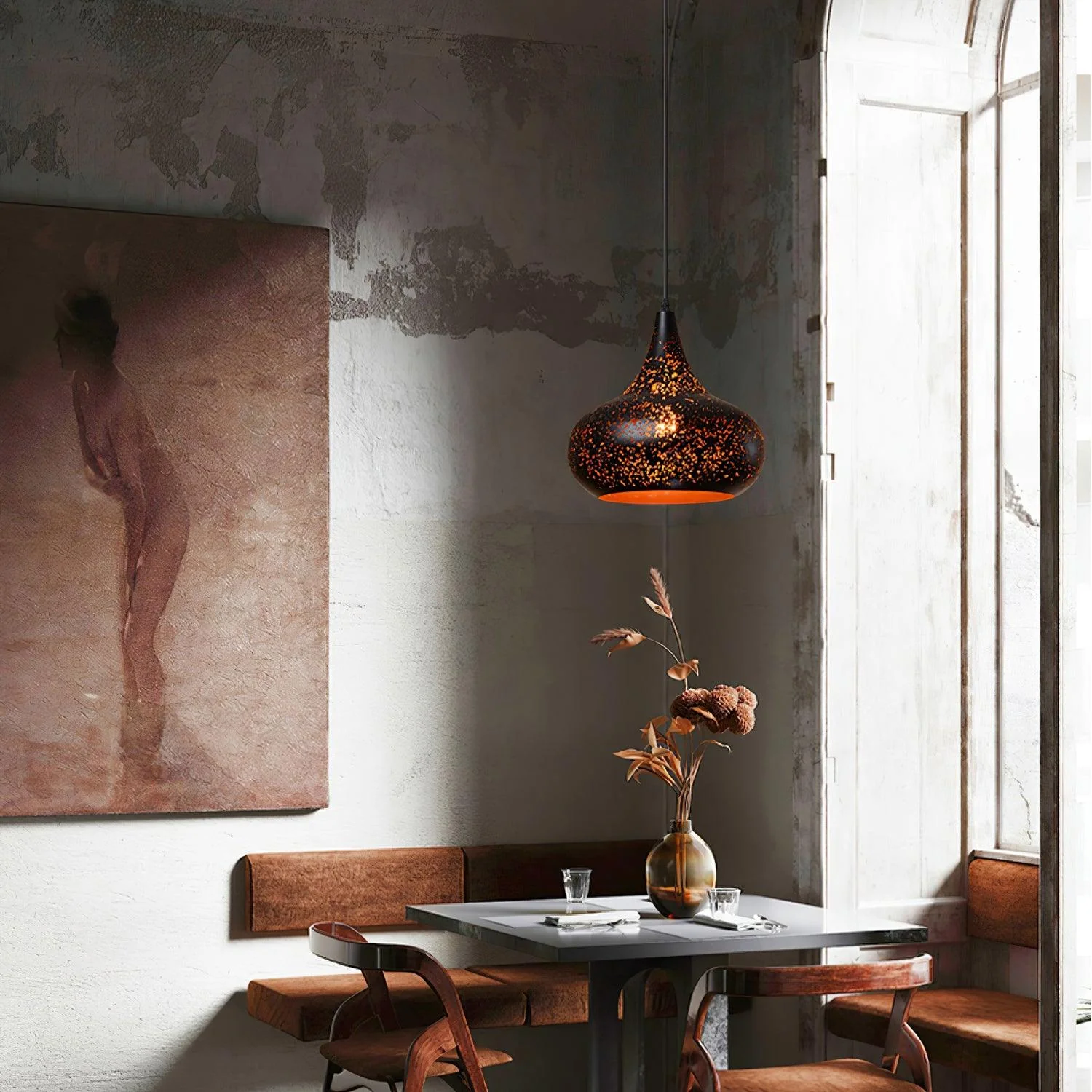 Solara Pendant Lamp Hollow Industrial Vintage - Image 39
