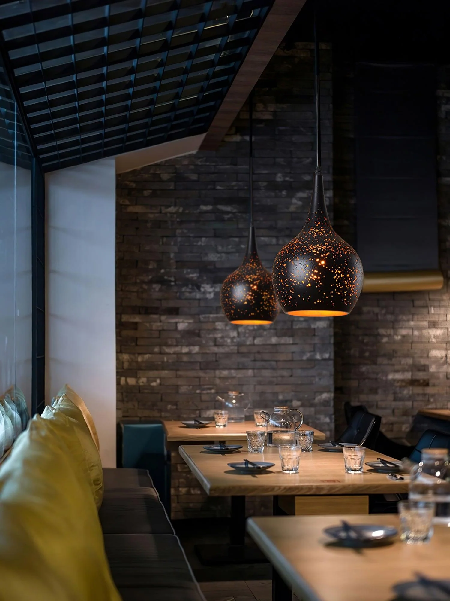 Solara Pendant Lamp Hollow Industrial Vintage - Image 40