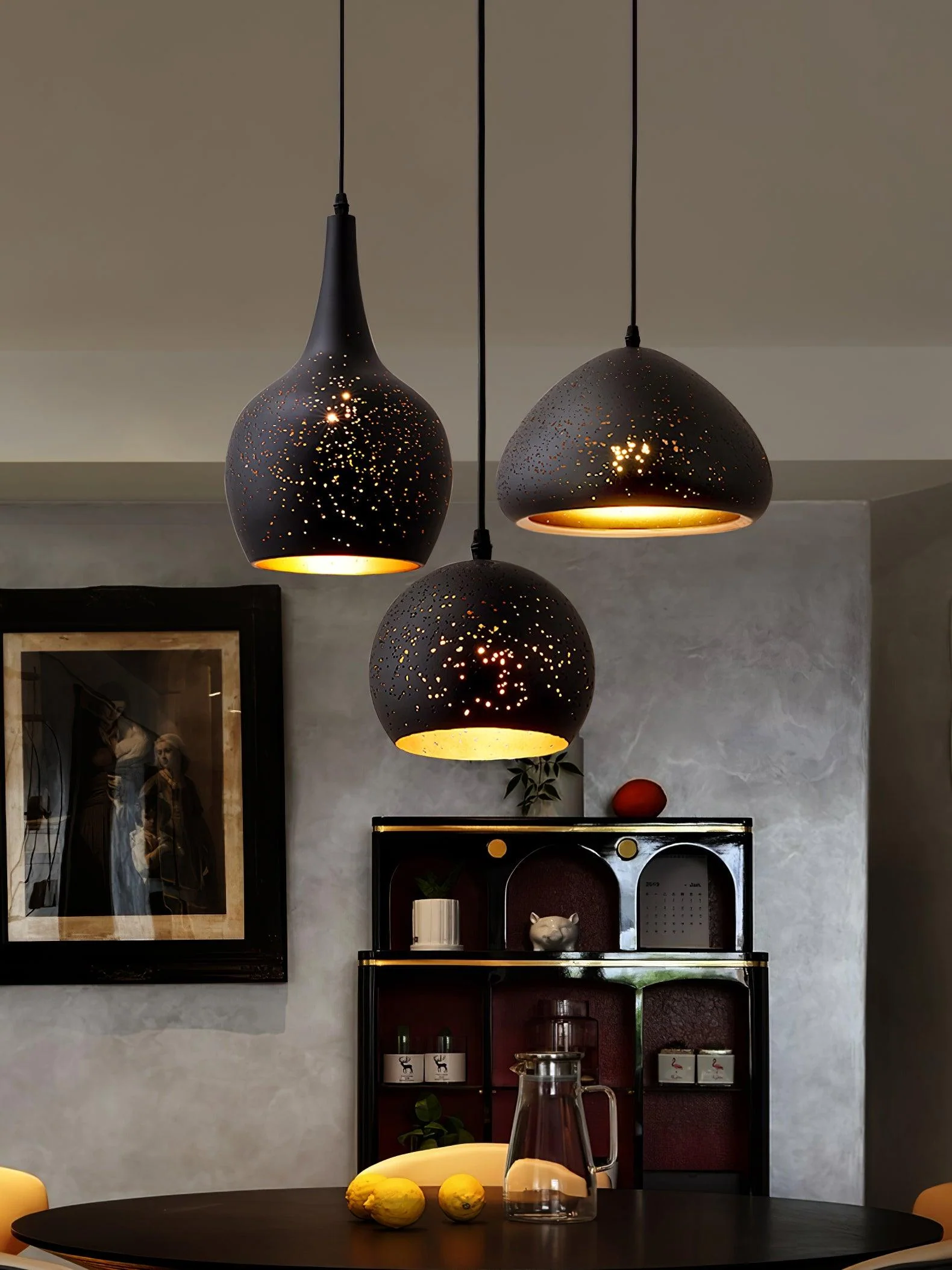 Solara Pendant Lamp Hollow Industrial Vintage - Image 42