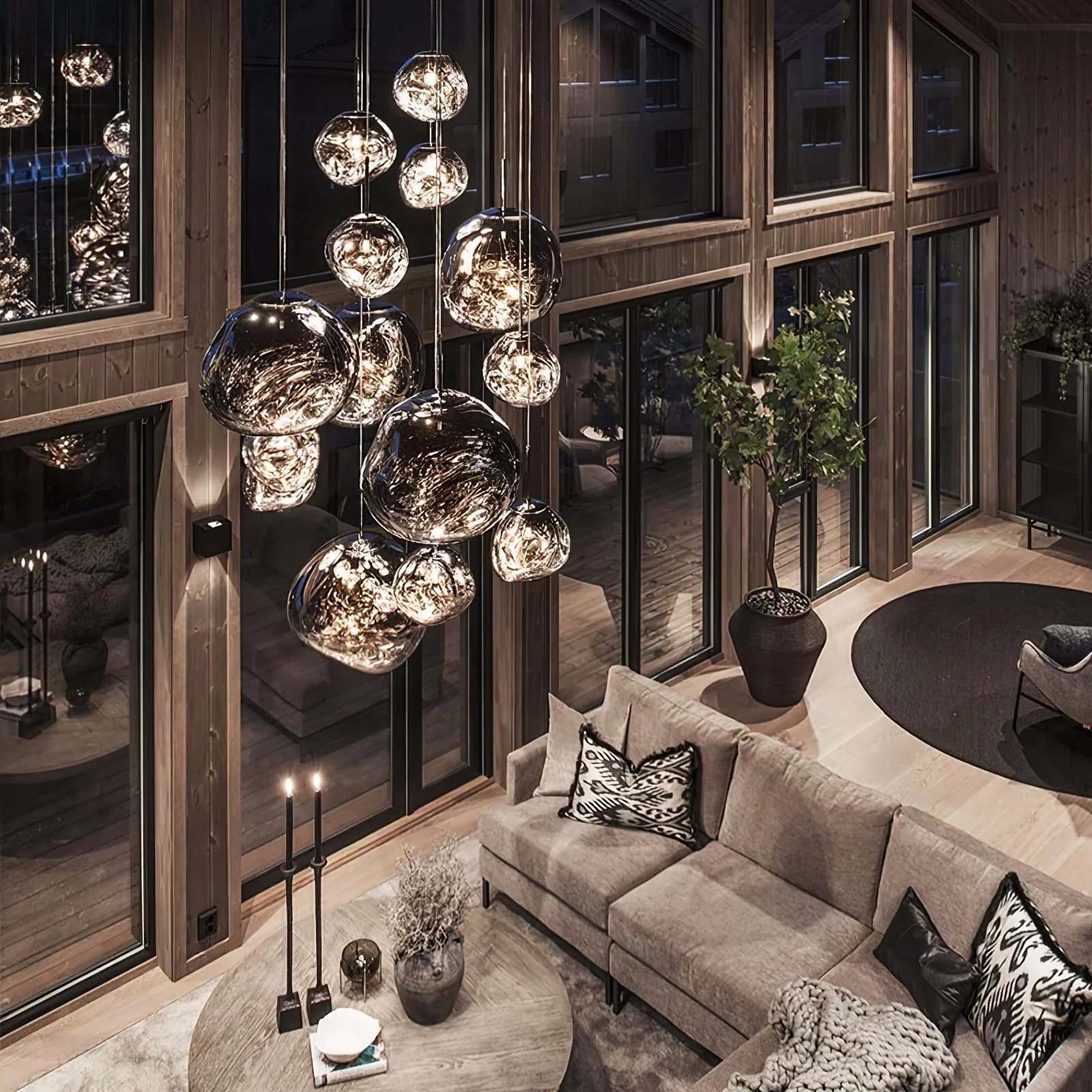 Solara Pendant Lamp Irregular Cluster Sculptural - Image 128