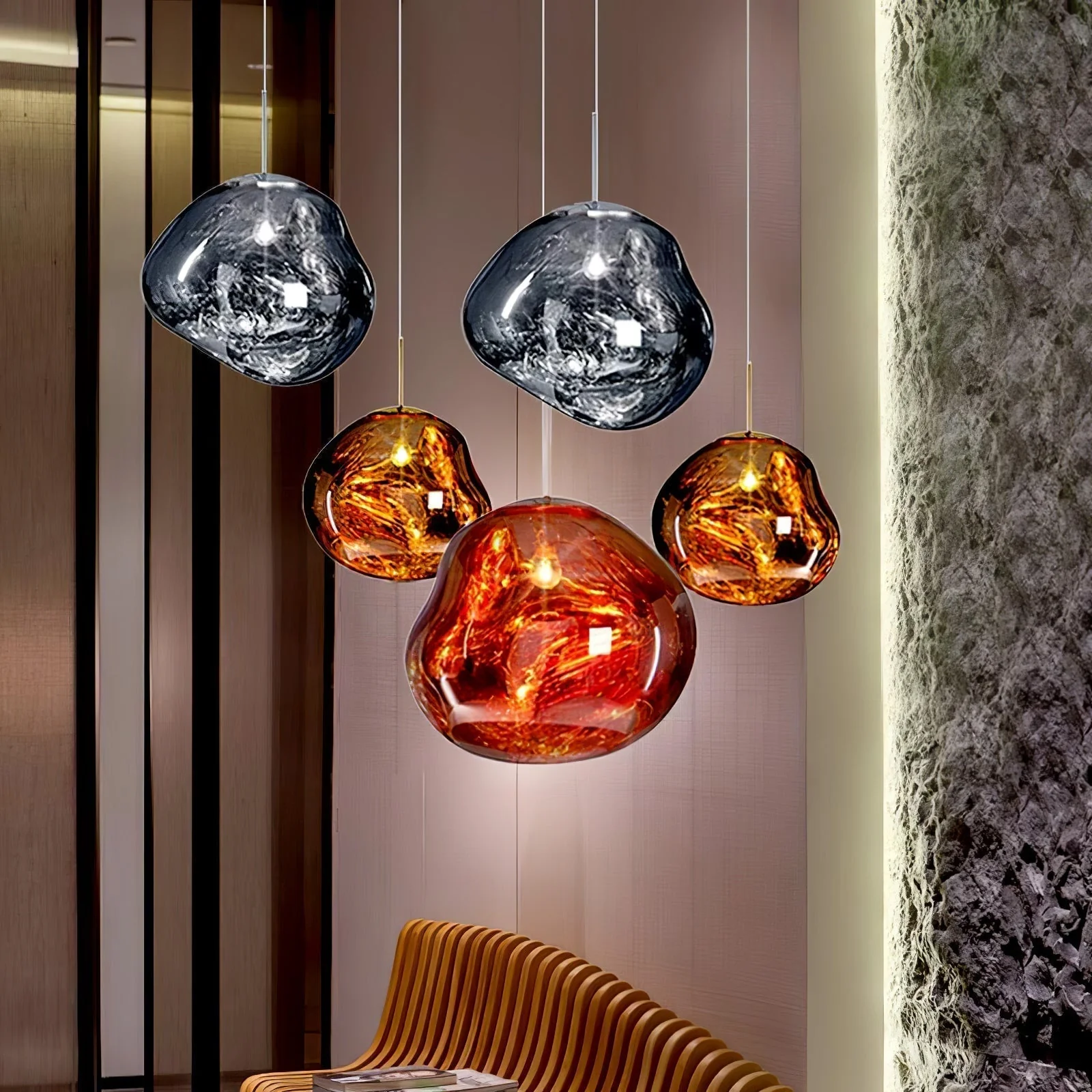 Solara Pendant Lamp Irregular Cluster Sculptural - Image 153