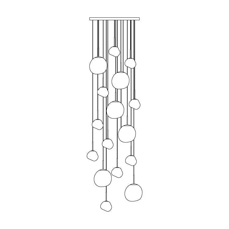 Solara Pendant Lamp Irregular Cluster Sculptural - Image 24