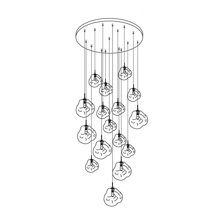 Solara Pendant Lamp Irregular Cluster Sculptural - Image 75