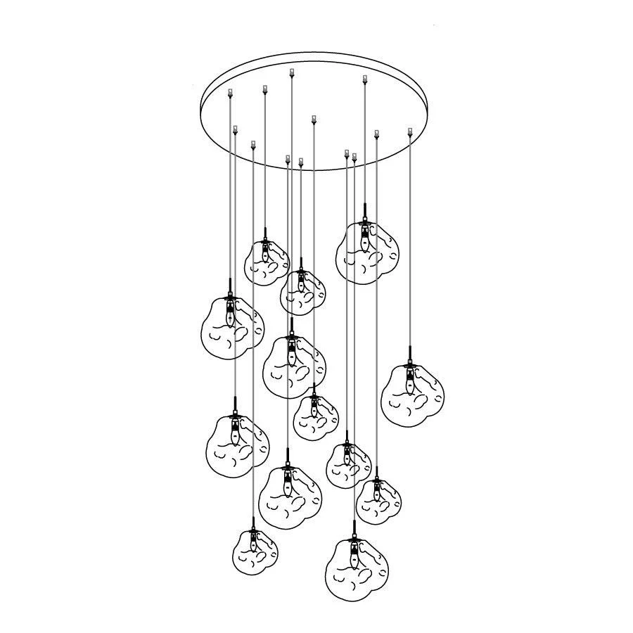 Solara Pendant Lamp Irregular Cluster Sculptural - Image 76