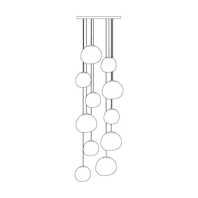 Solara Pendant Lamp Irregular Cluster Sculptural - Image 90