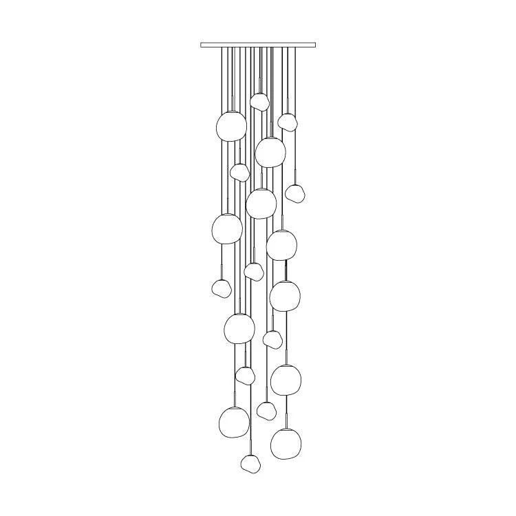 Solara Pendant Lamp Irregular Cluster Sculptural - Image 93