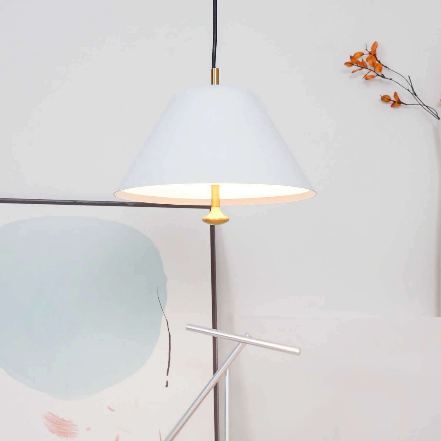 Solara Pendant Lamp Bell Glass Brass Minimalist - Image 12