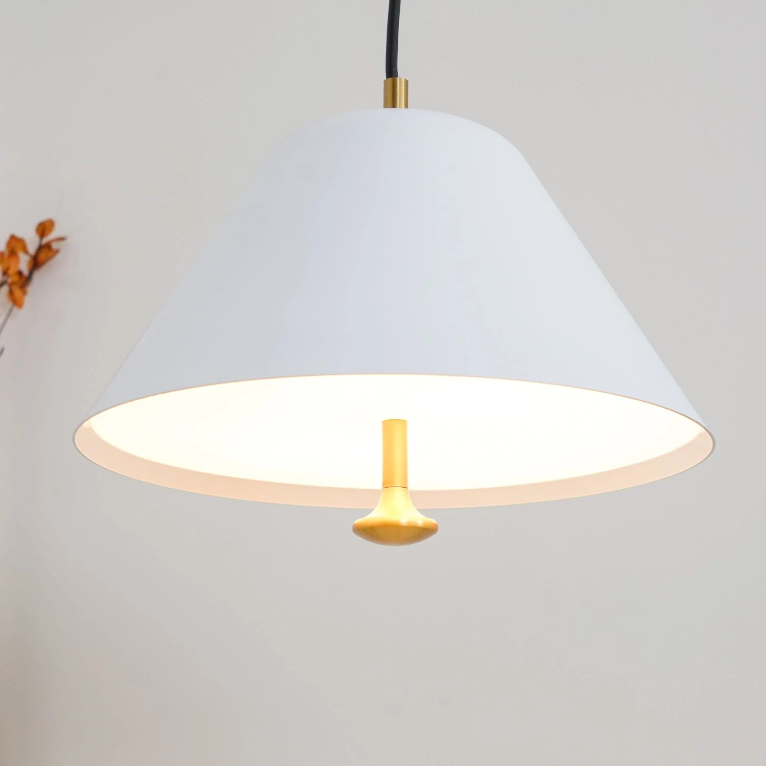 Solara Pendant Lamp Bell Glass Brass Minimalist - Image 35