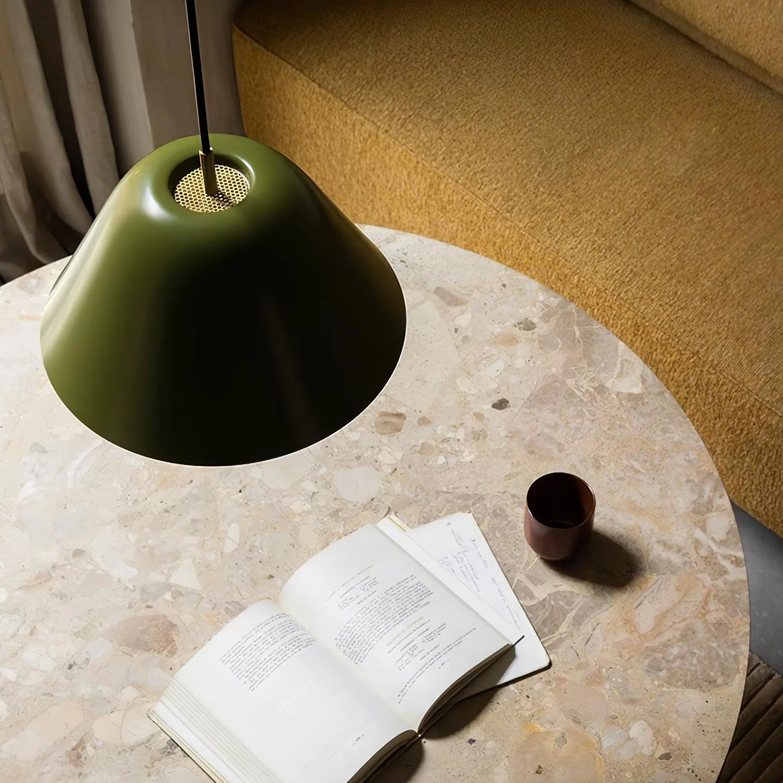 Solara Pendant Lamp Bell Glass Brass Minimalist - Image 8