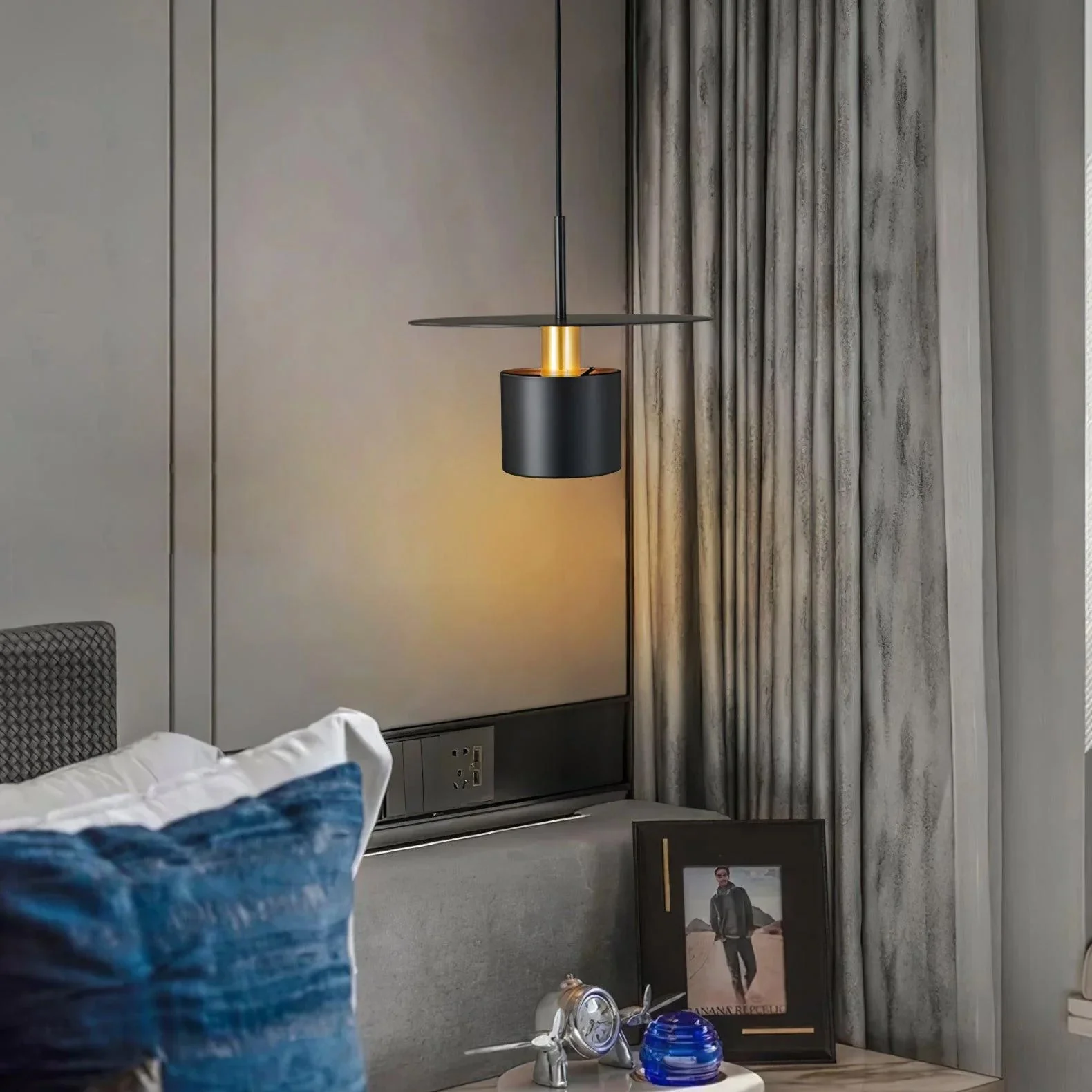 Solara Pendant Lamp Cylinder Disc Industrial - Image 4
