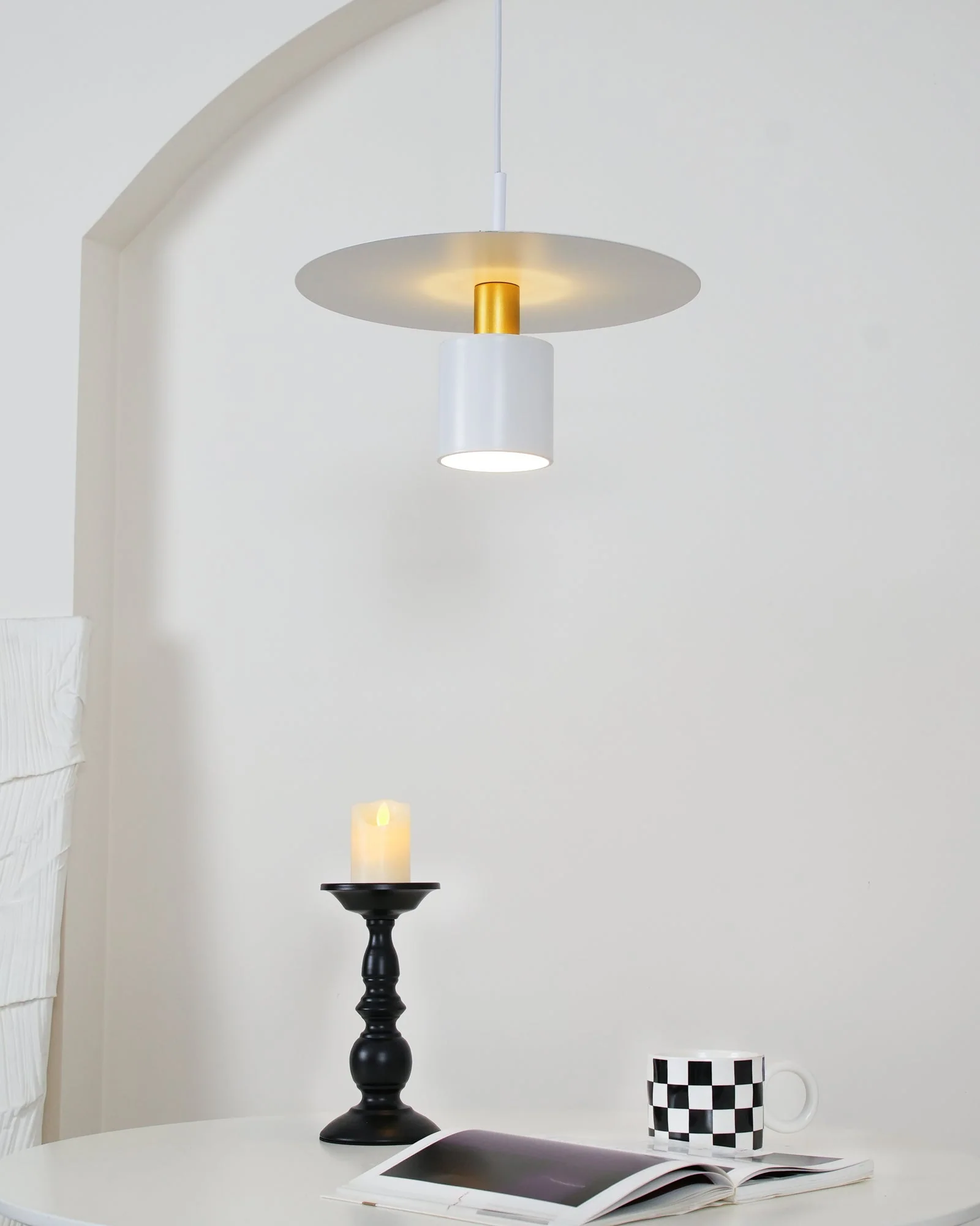 Solara Pendant Lamp Cylinder Disc Industrial - Image 9