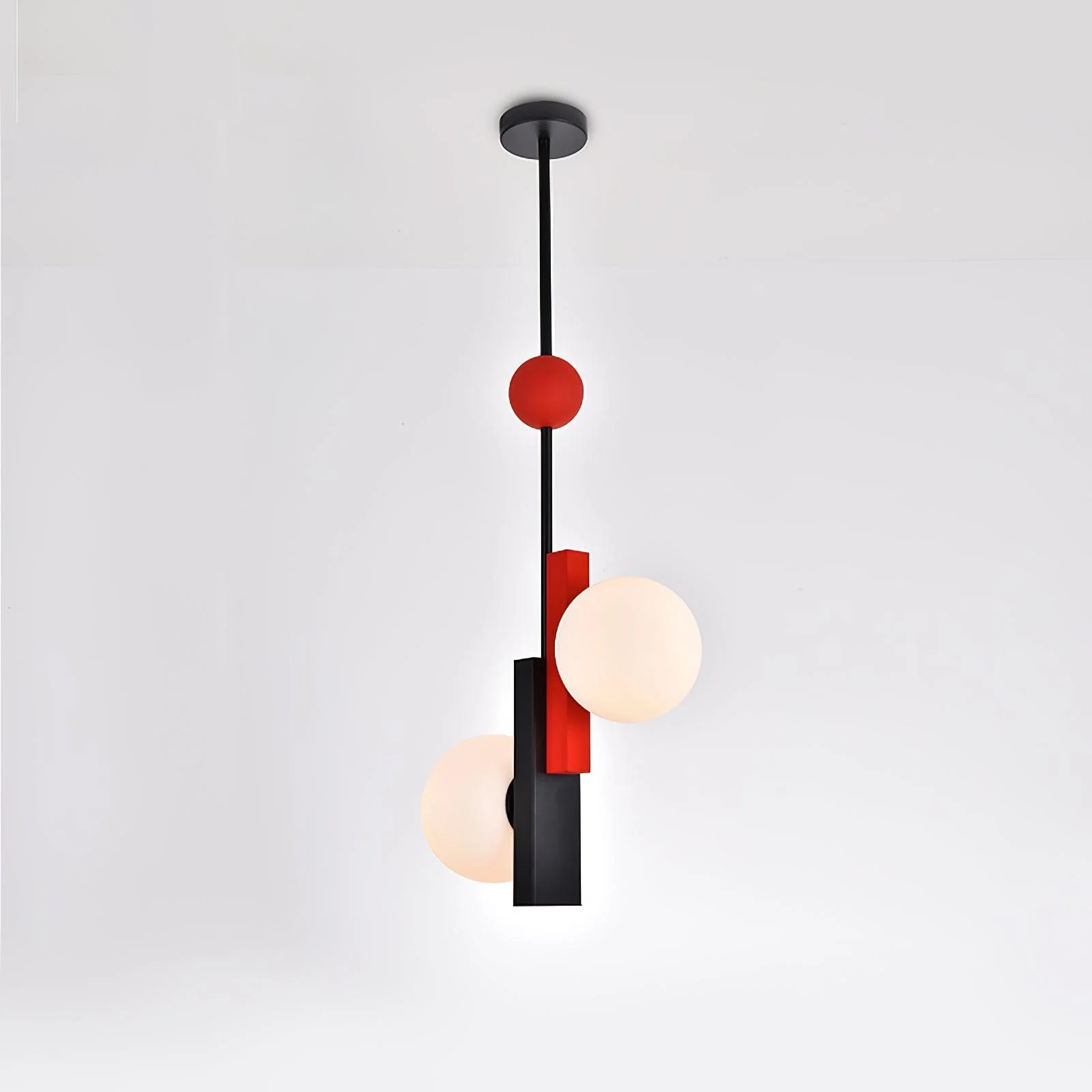 Solara Pendant Lamp Double Globe Linear Bars Geometric - Image 19