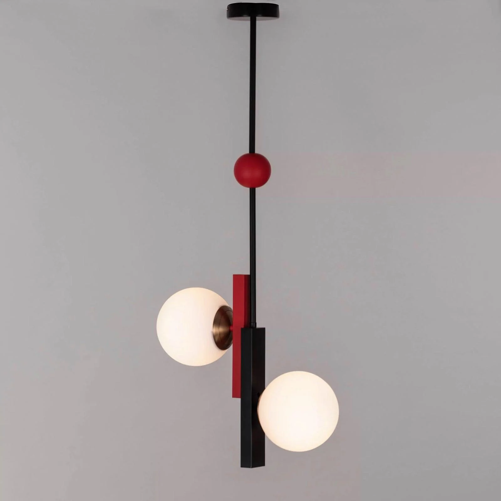 Solara Pendant Lamp Double Globe Linear Bars Geometric - Image 27