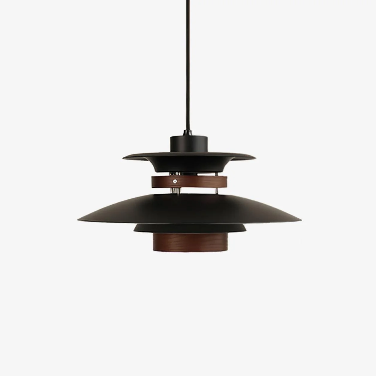 Solara Pendant Lamp Wood Layered Shade Nordic Dining