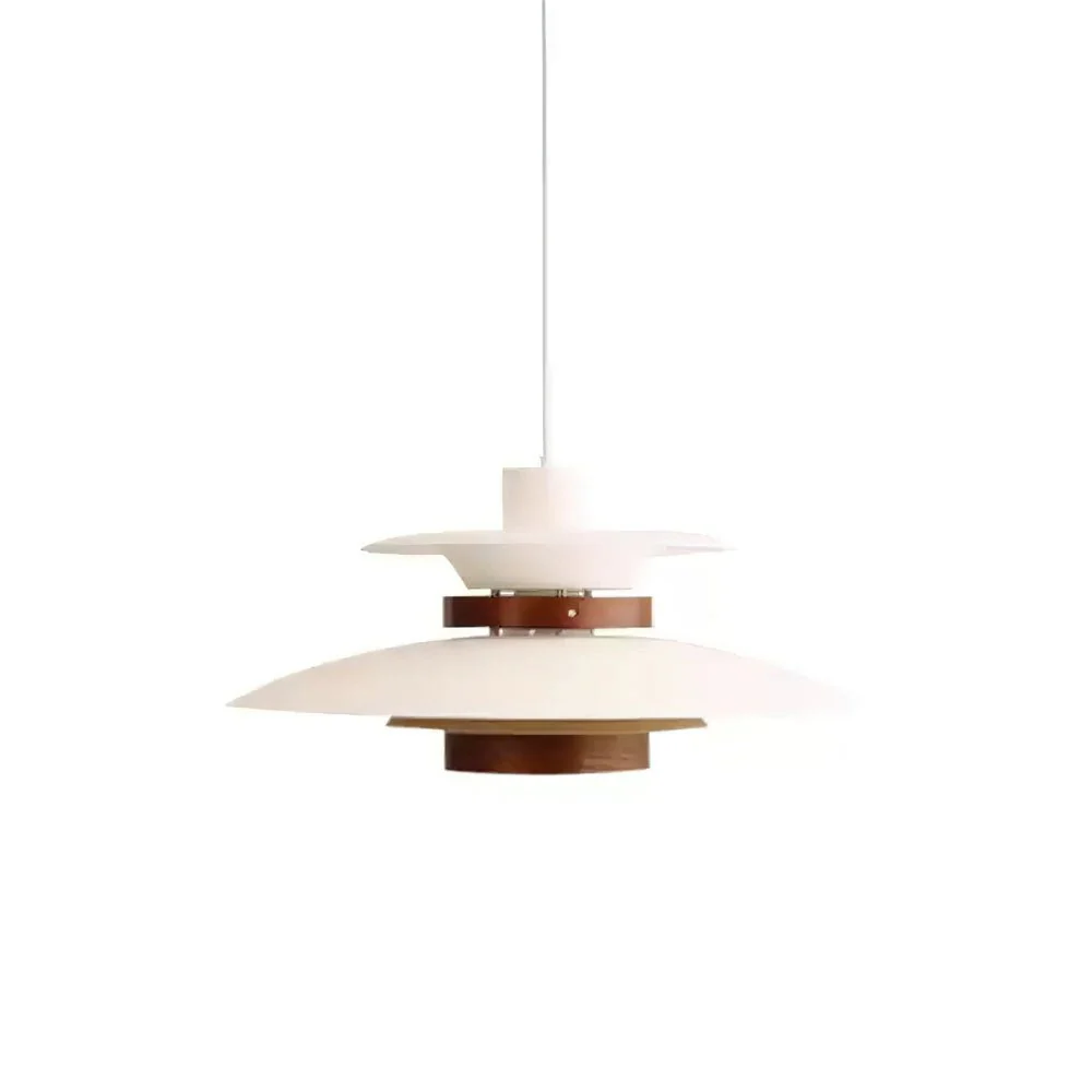 Solara Pendant Lamp Wood Layered Shade Nordic Dining - Image 11