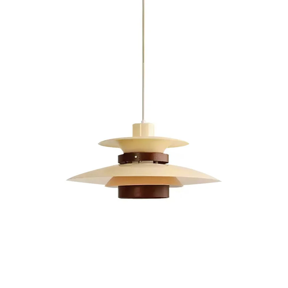 Solara Pendant Lamp Wood Layered Shade Nordic Dining - Image 17